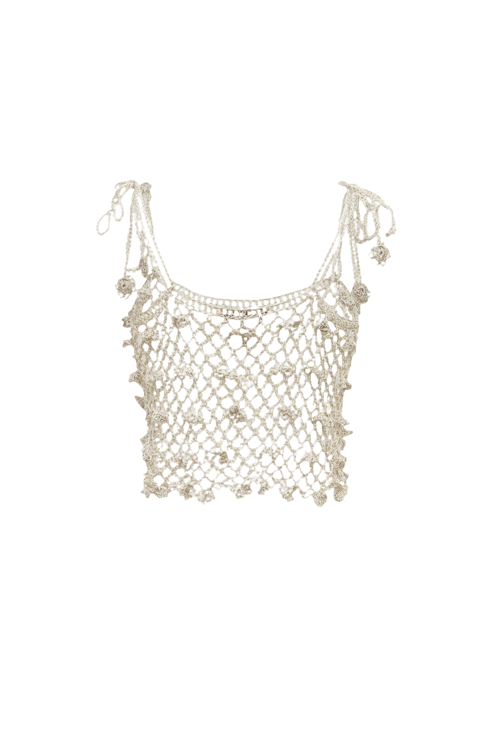 Metallic Handmade Crochet Top made by ANDREEVA