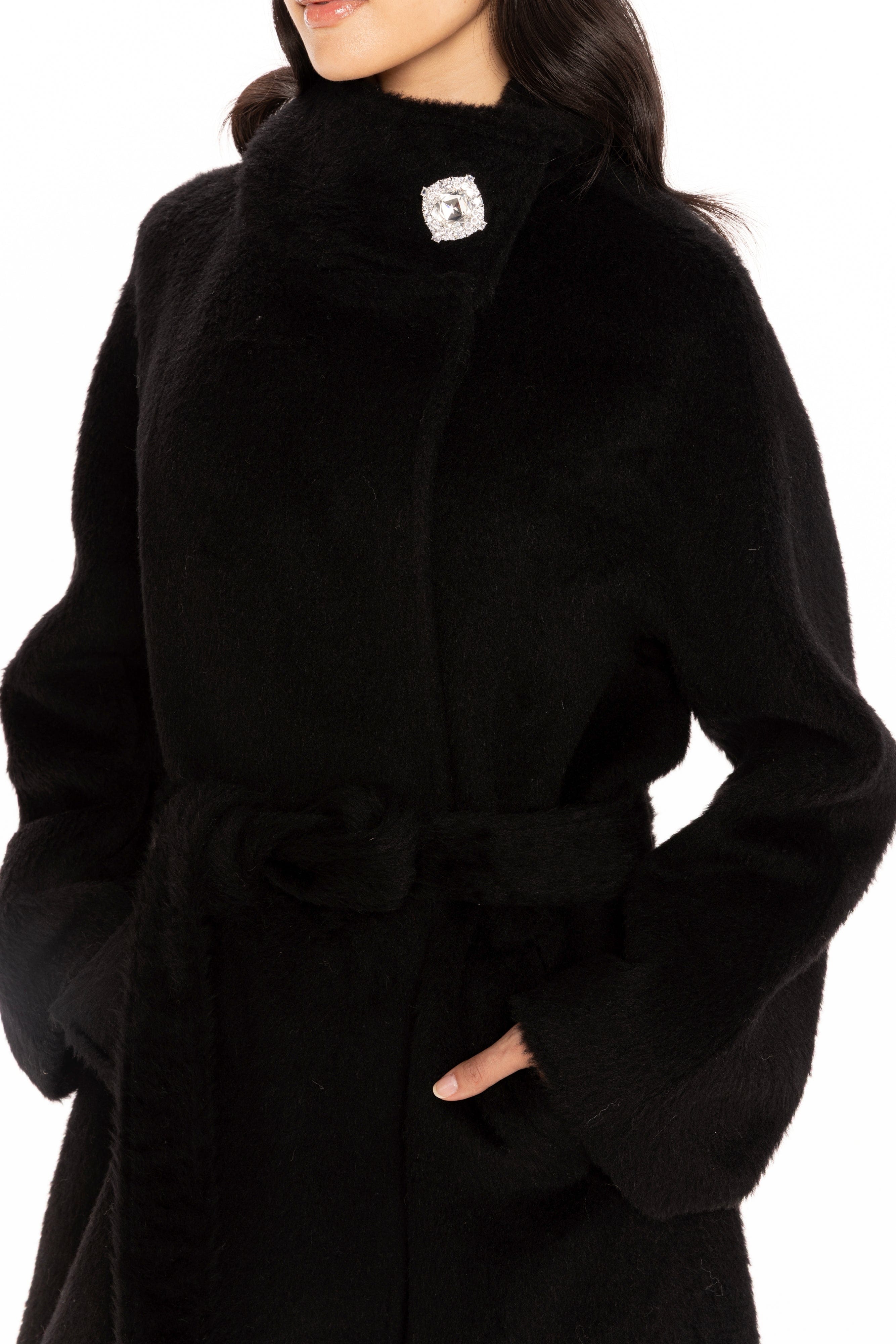 Audrey Long Coat (Black) made by Nana Jacqueline