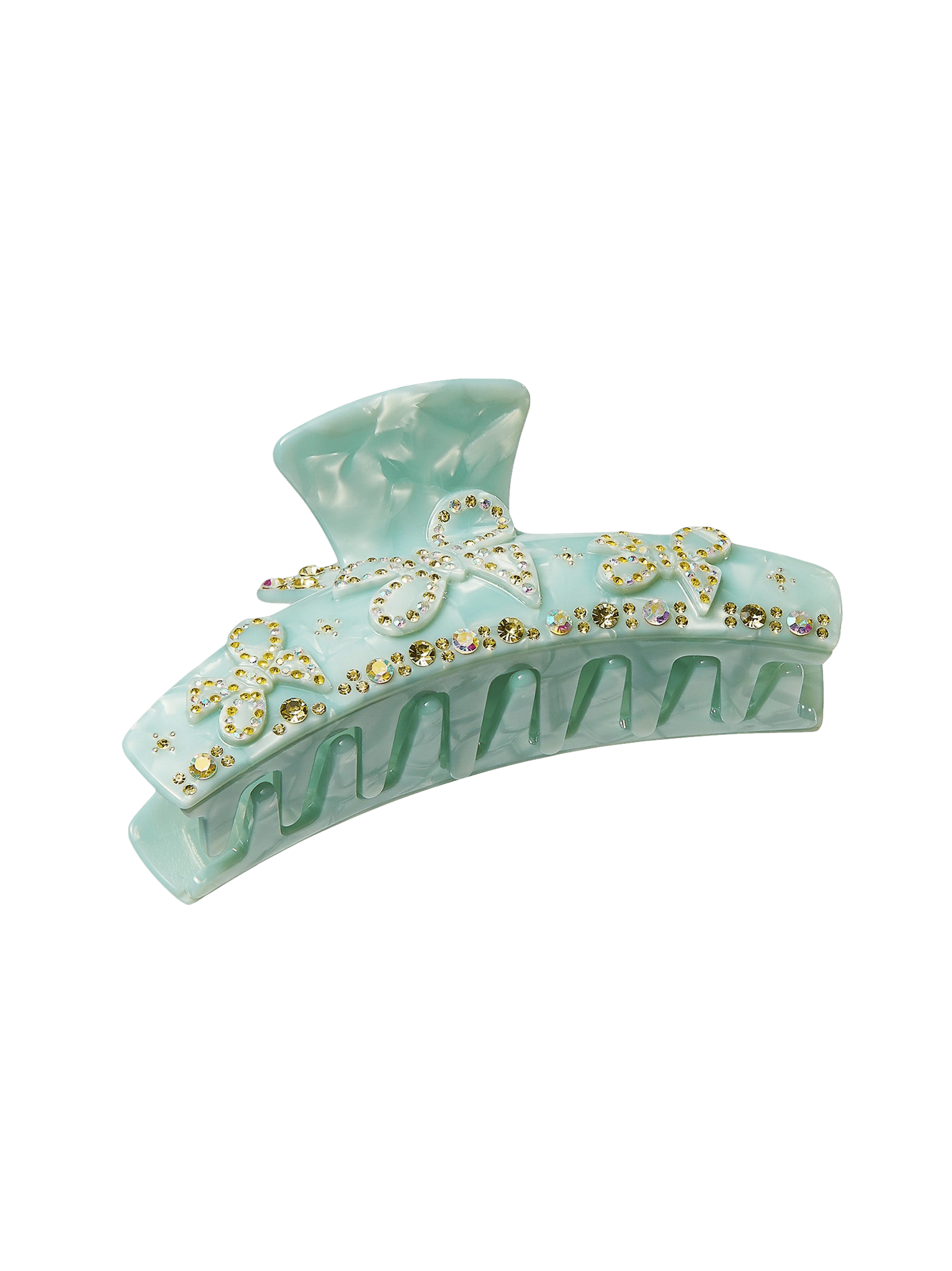 Bella Crystal Claw Clip (Blue) in Blue made by Nana Jacqueline