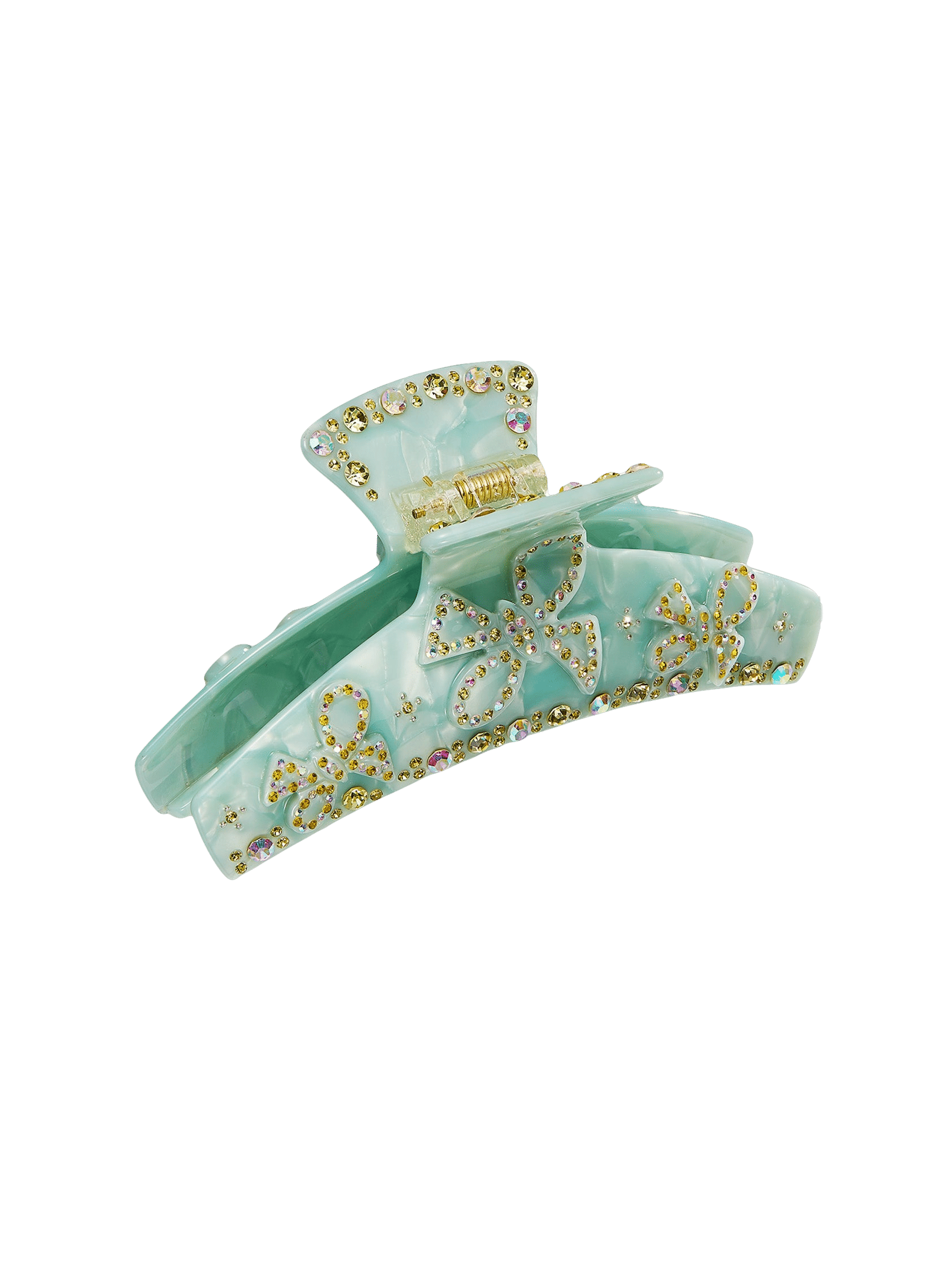 Bella Crystal Claw Clip (Blue) in Blue made by Nana Jacqueline