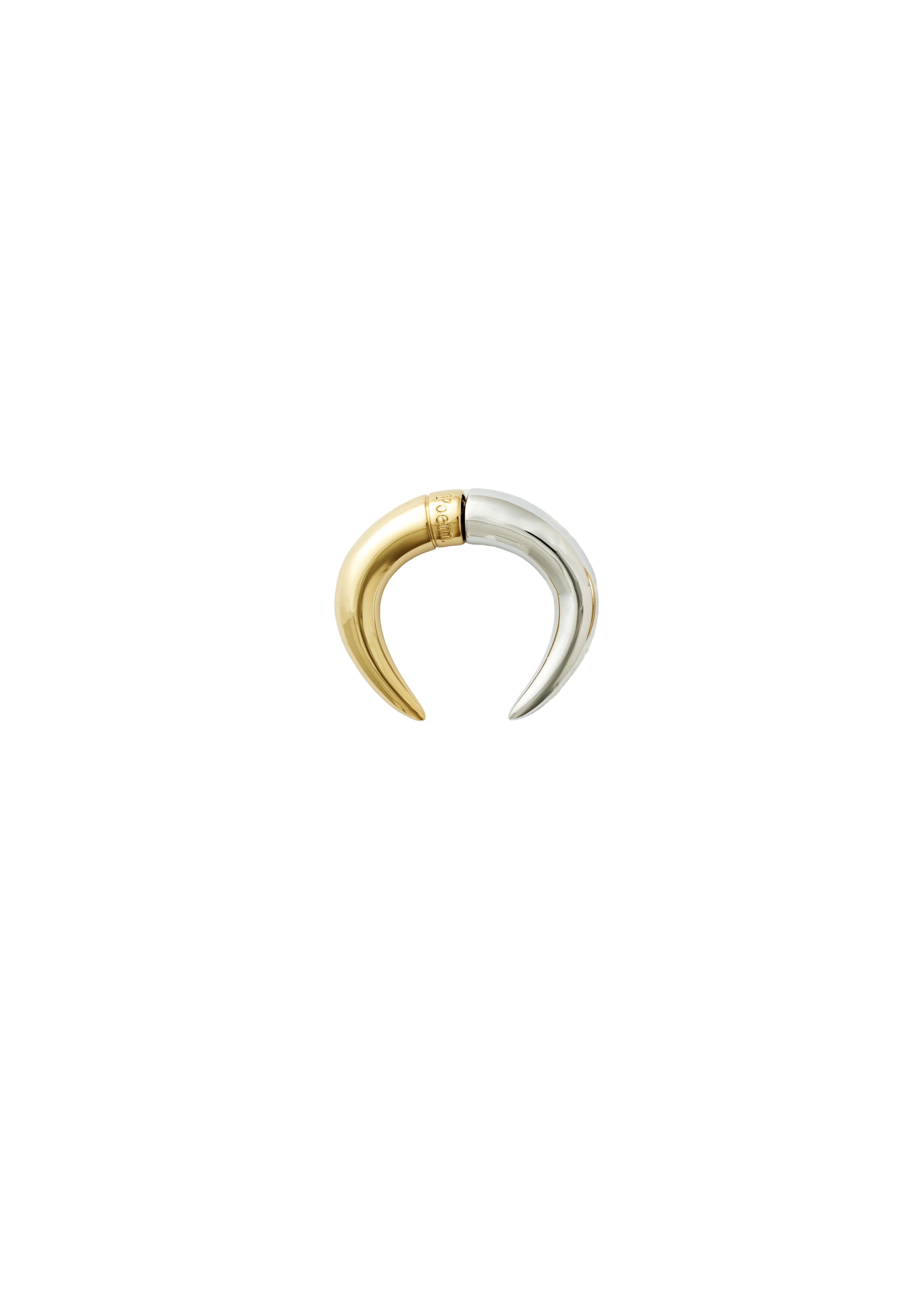 Crescent earring-Gold/Silver - Single made by POEM Objects