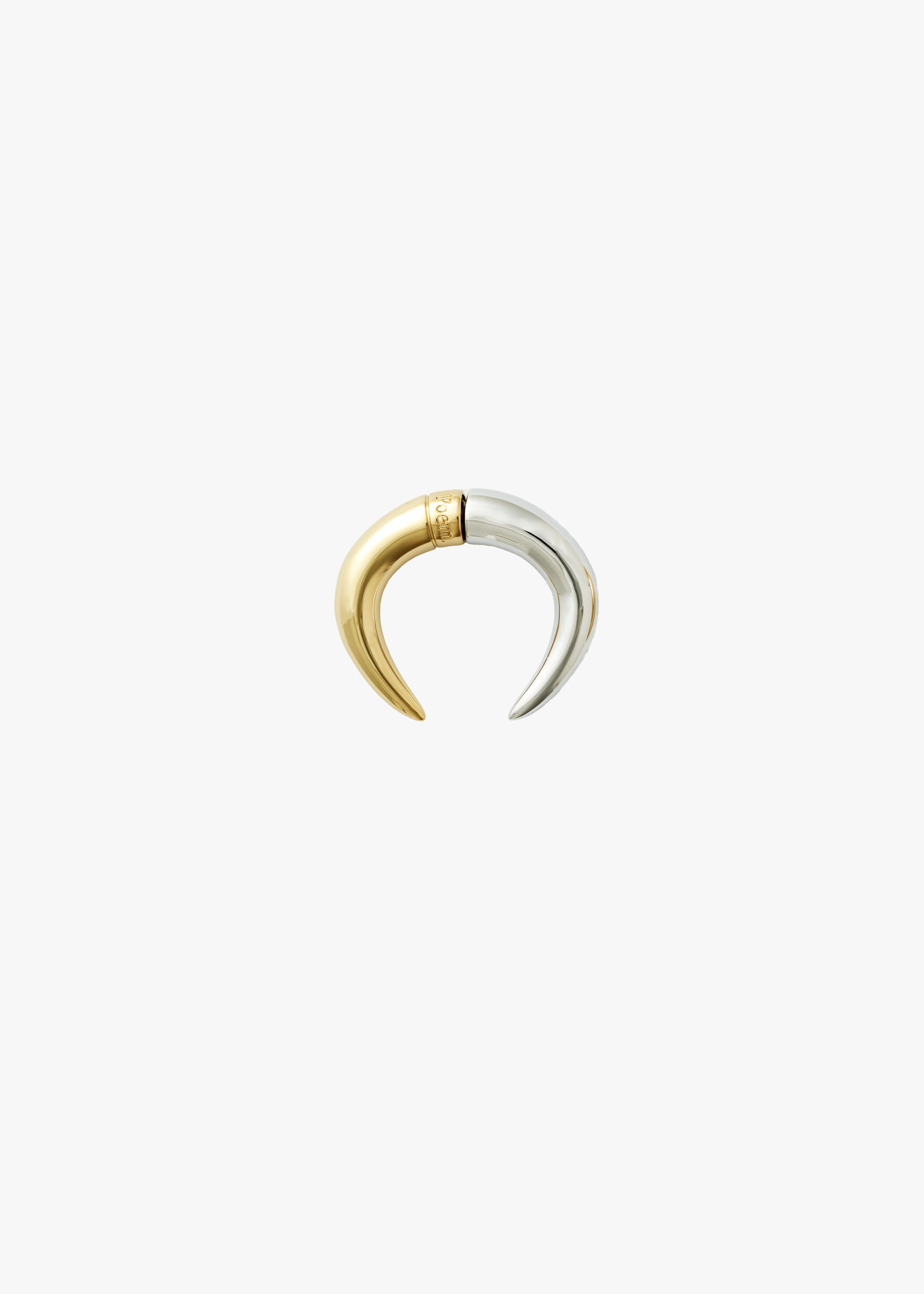 Crescent earring-Gold/Silver - Single made by POEM Objects