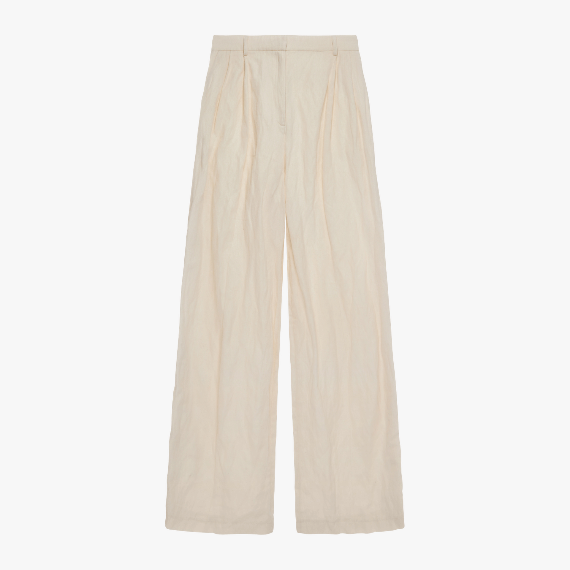 Wide Leg Tailored Cotton Trousers made by YAVORSKA