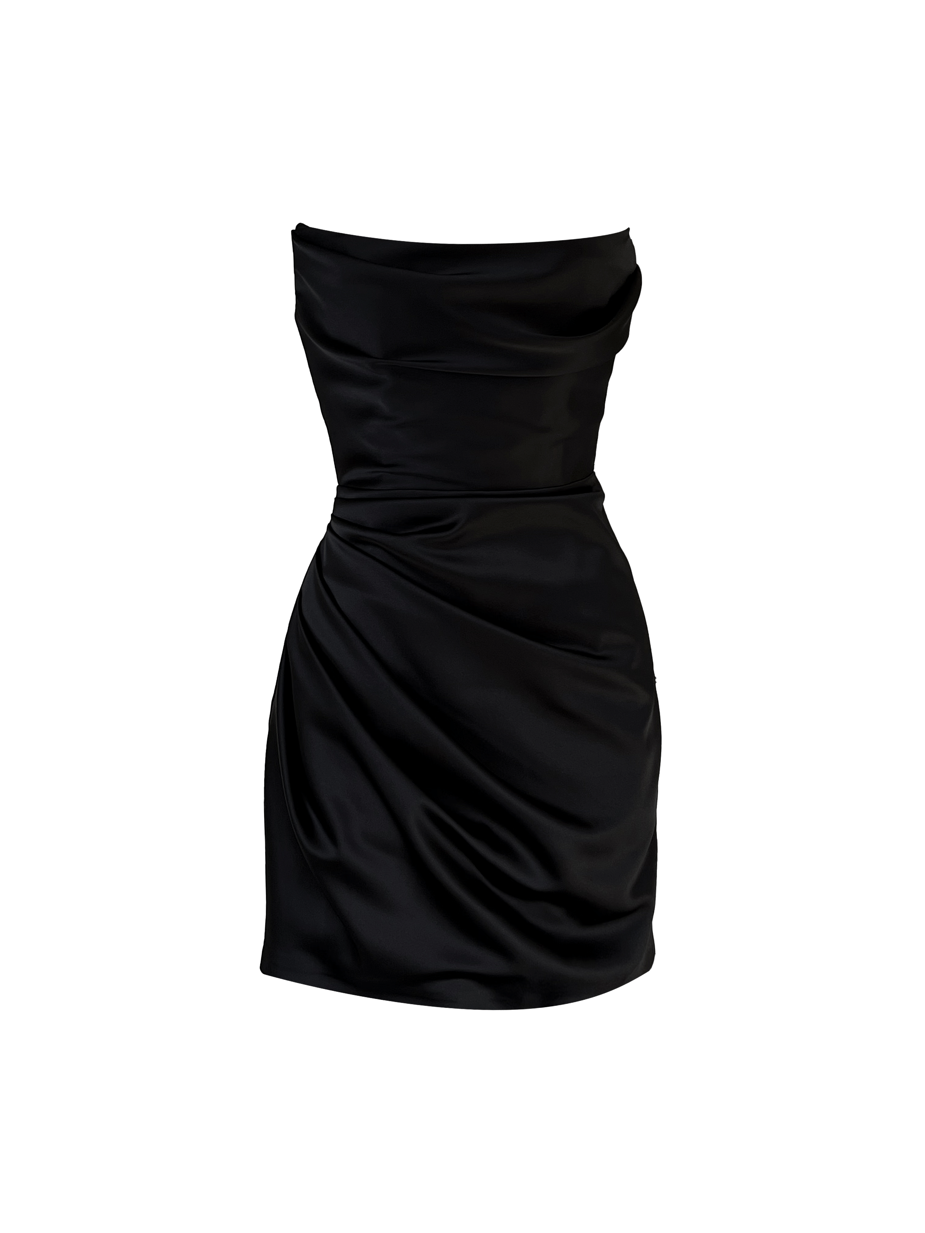 DOUTZEN MİNİ DRESS - BLACK made by Gigii's