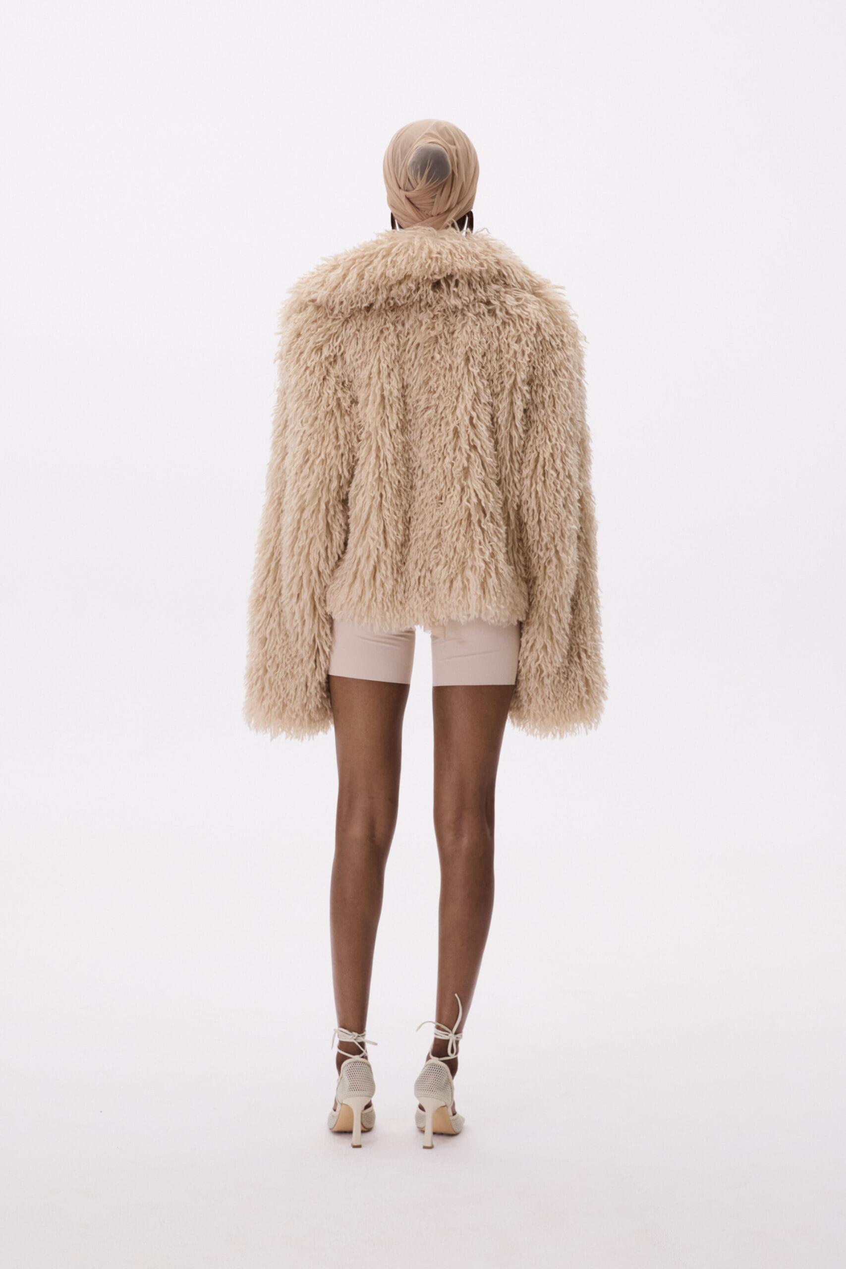YAVORSKA | Short Fur Made Of Fluffy Texture | Women's Beige Fur