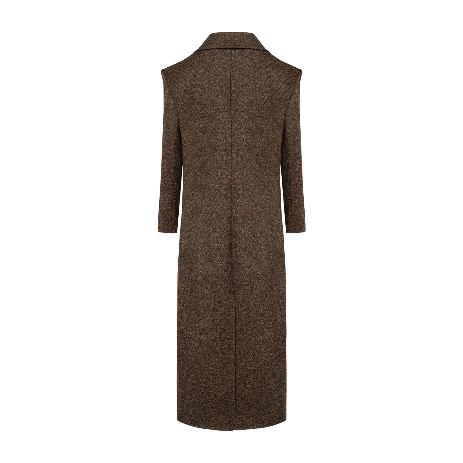 YOUR *ITCH CASHMERE BLEND LONG OVERCOAT - BROWN made by PCFG