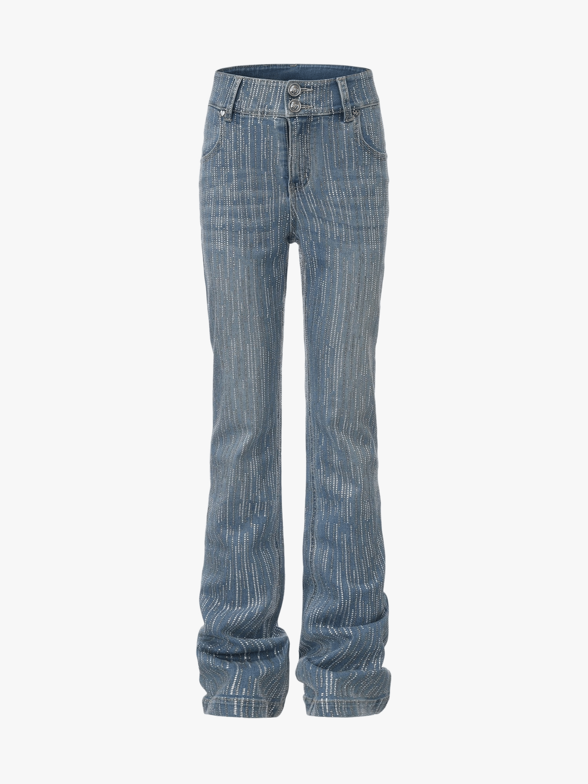 Gia High-Waist Crystal Jeans made by Nana Jacqueline