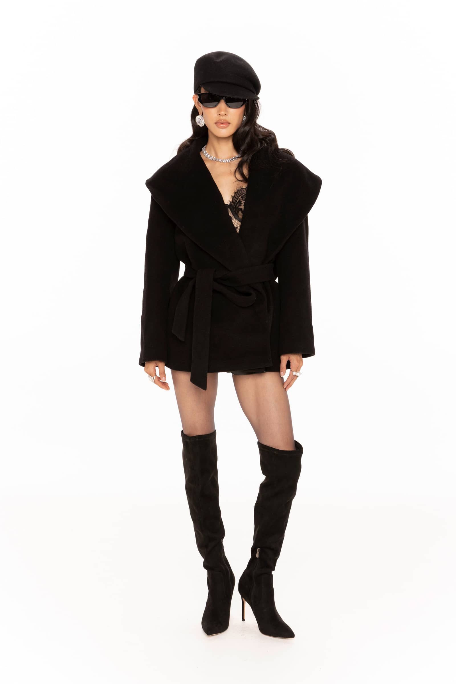 Victoria Bow Coat (Black) made by Nana Jacqueline