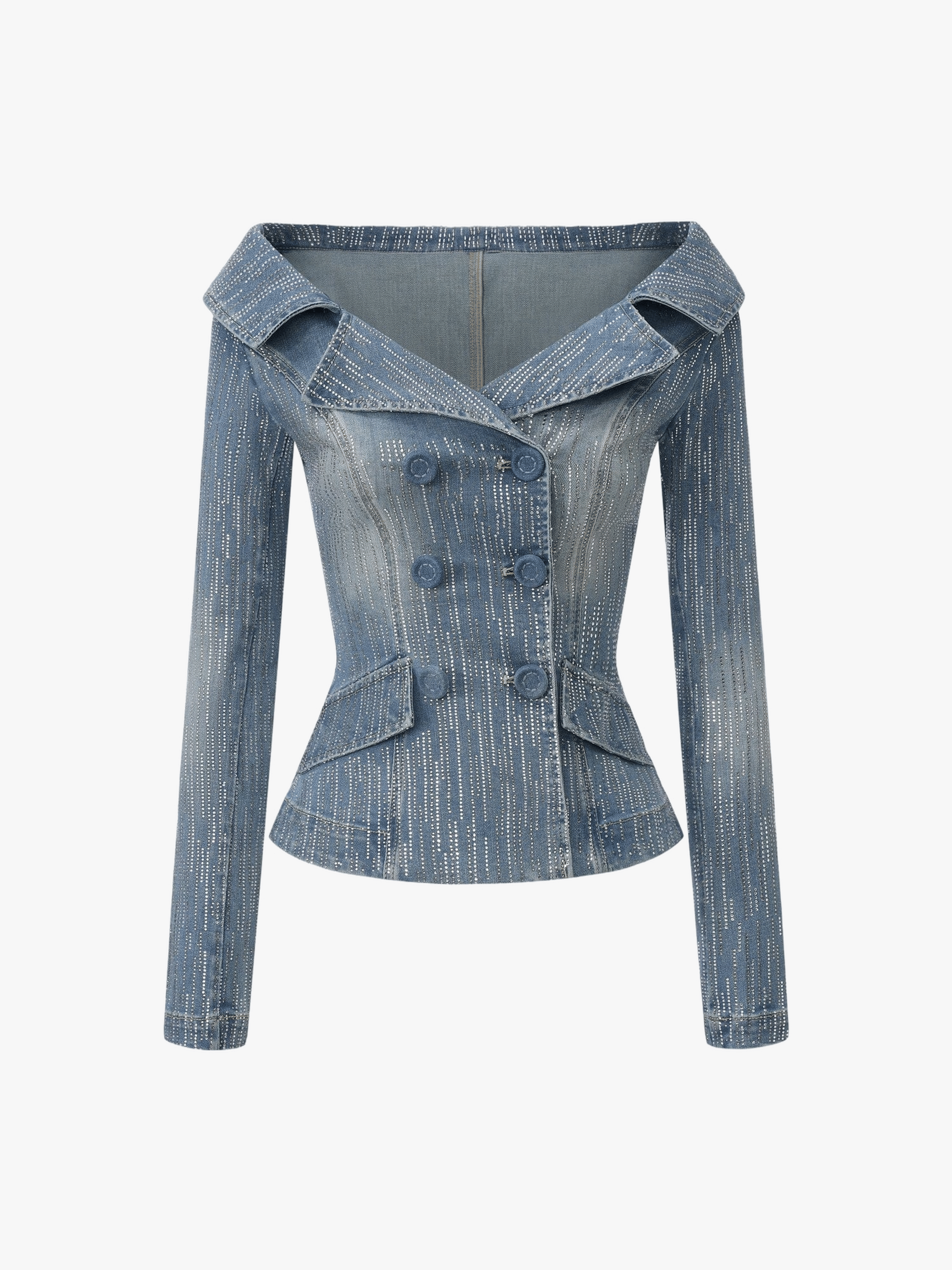 Monique Crystal Blue Denim Top made by Nana Jacqueline