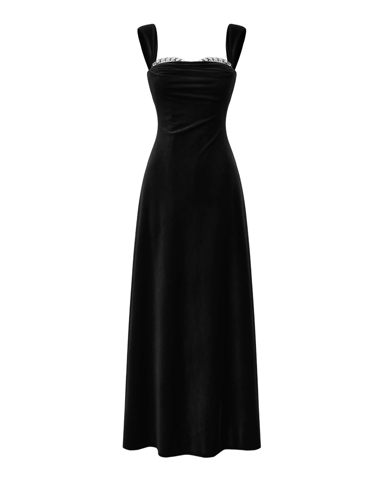 Belle Velvet Maxi Dress (Black) made by Nana Jacqueline