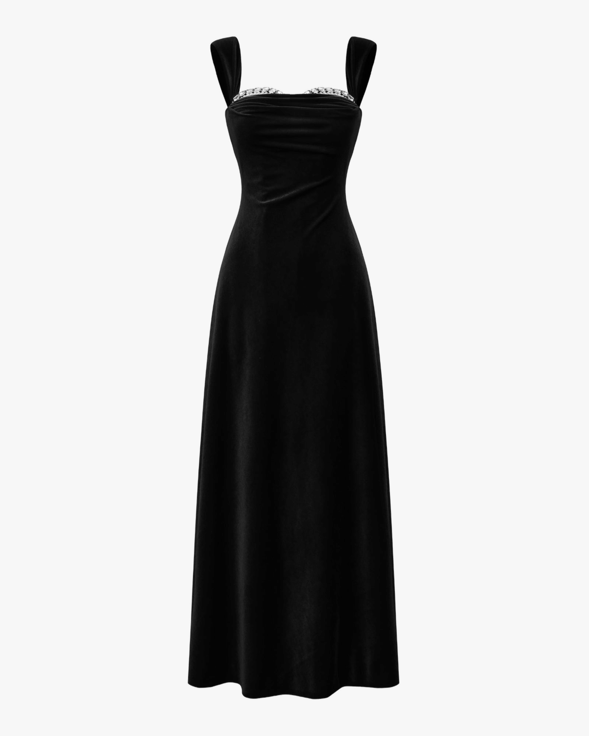 Belle Velvet Maxi Dress (Black) made by Nana Jacqueline
