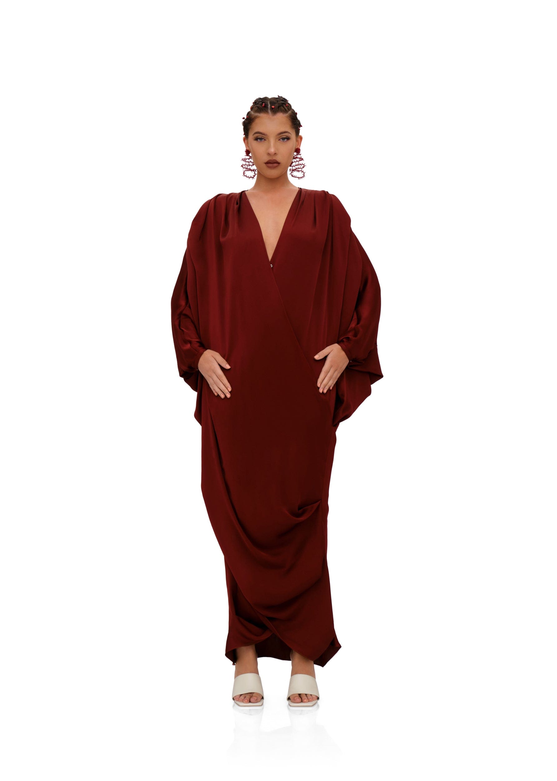 TIBARA KAFTAN DRESS - CINNAMON made by Andrea Iyamah