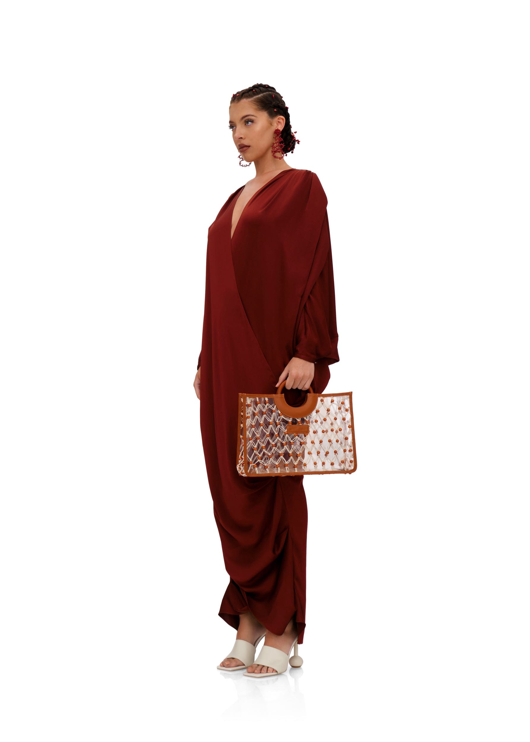 TIBARA KAFTAN DRESS - CINNAMON made by Andrea Iyamah