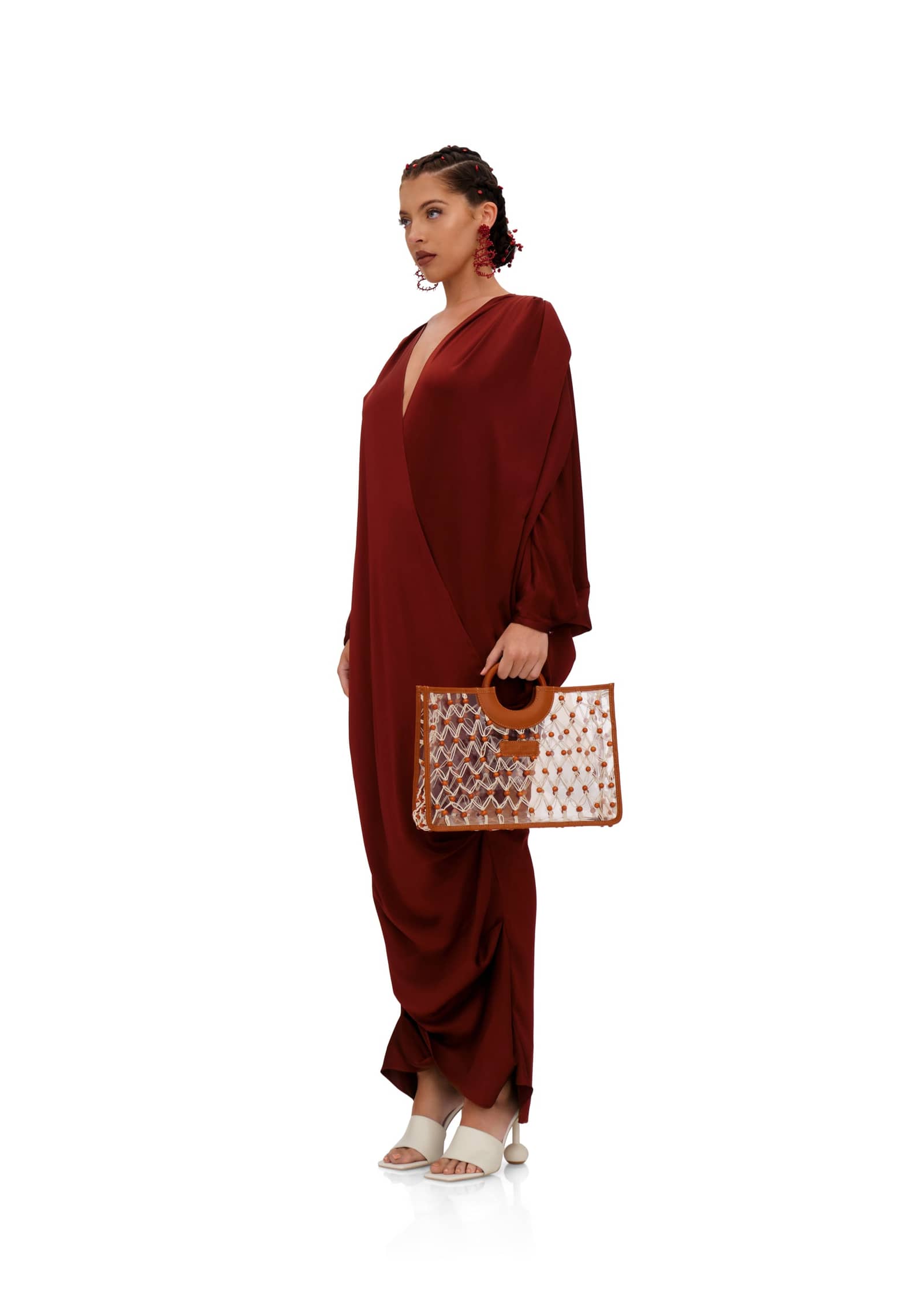 TIBARA KAFTAN DRESS - CINNAMON made by Andrea Iyamah
