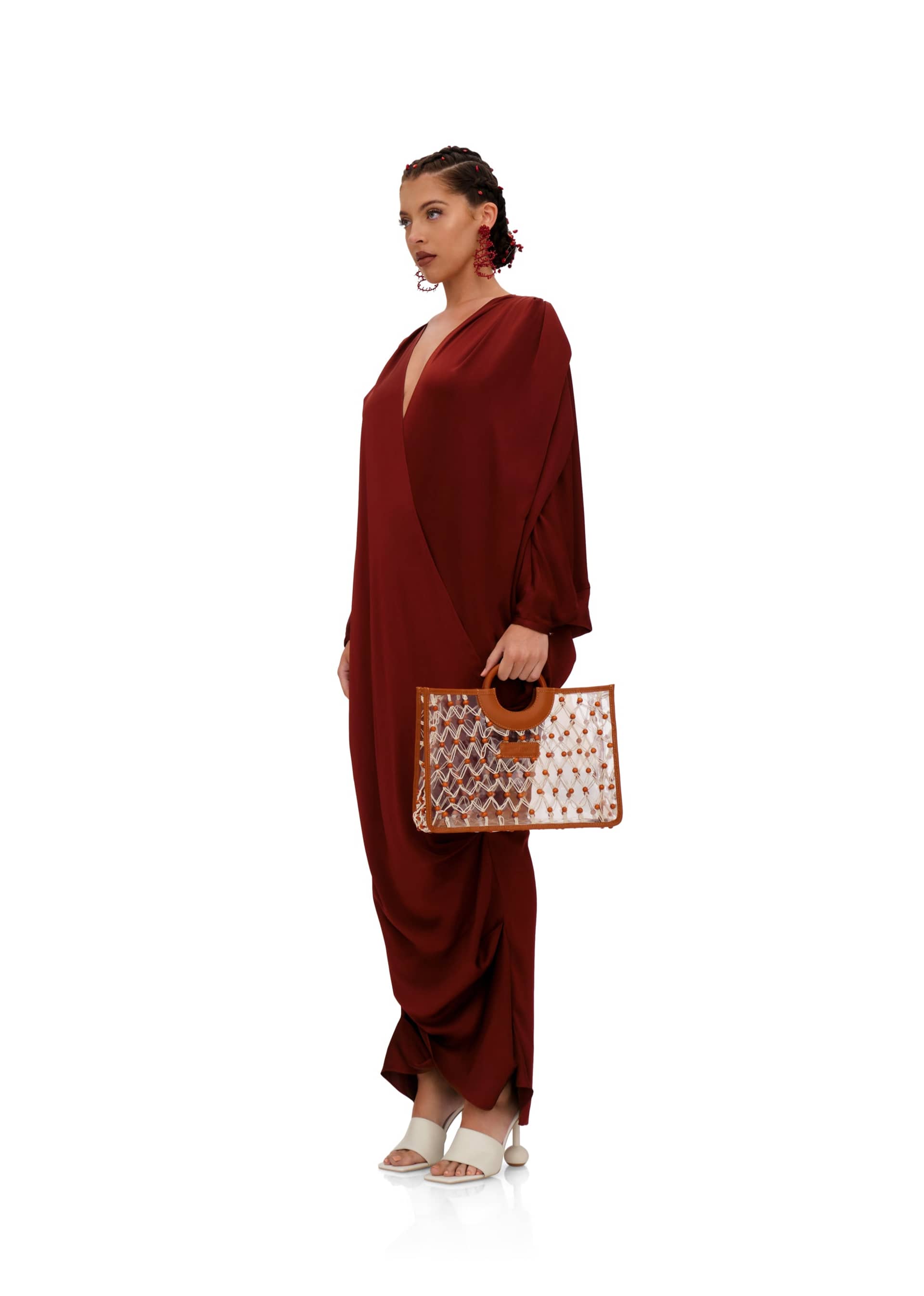 TIBARA KAFTAN DRESS - CINNAMON made by Andrea Iyamah