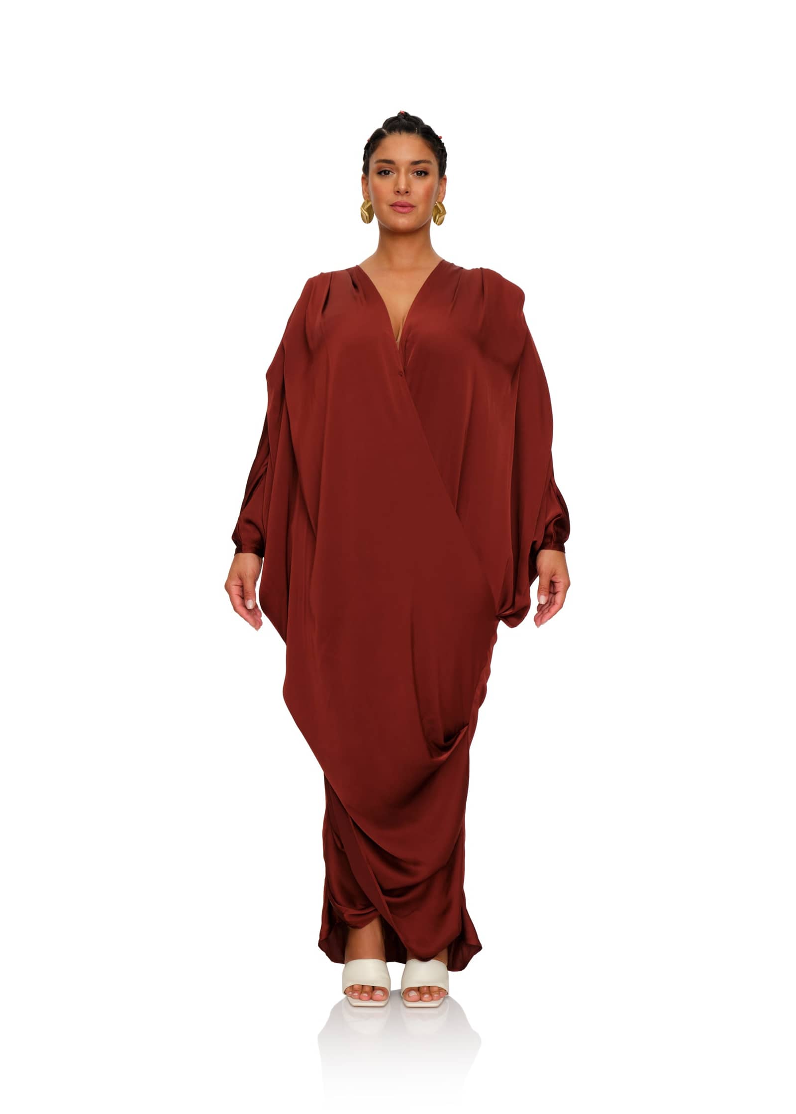 TIBARA KAFTAN DRESS - CINNAMON made by Andrea Iyamah