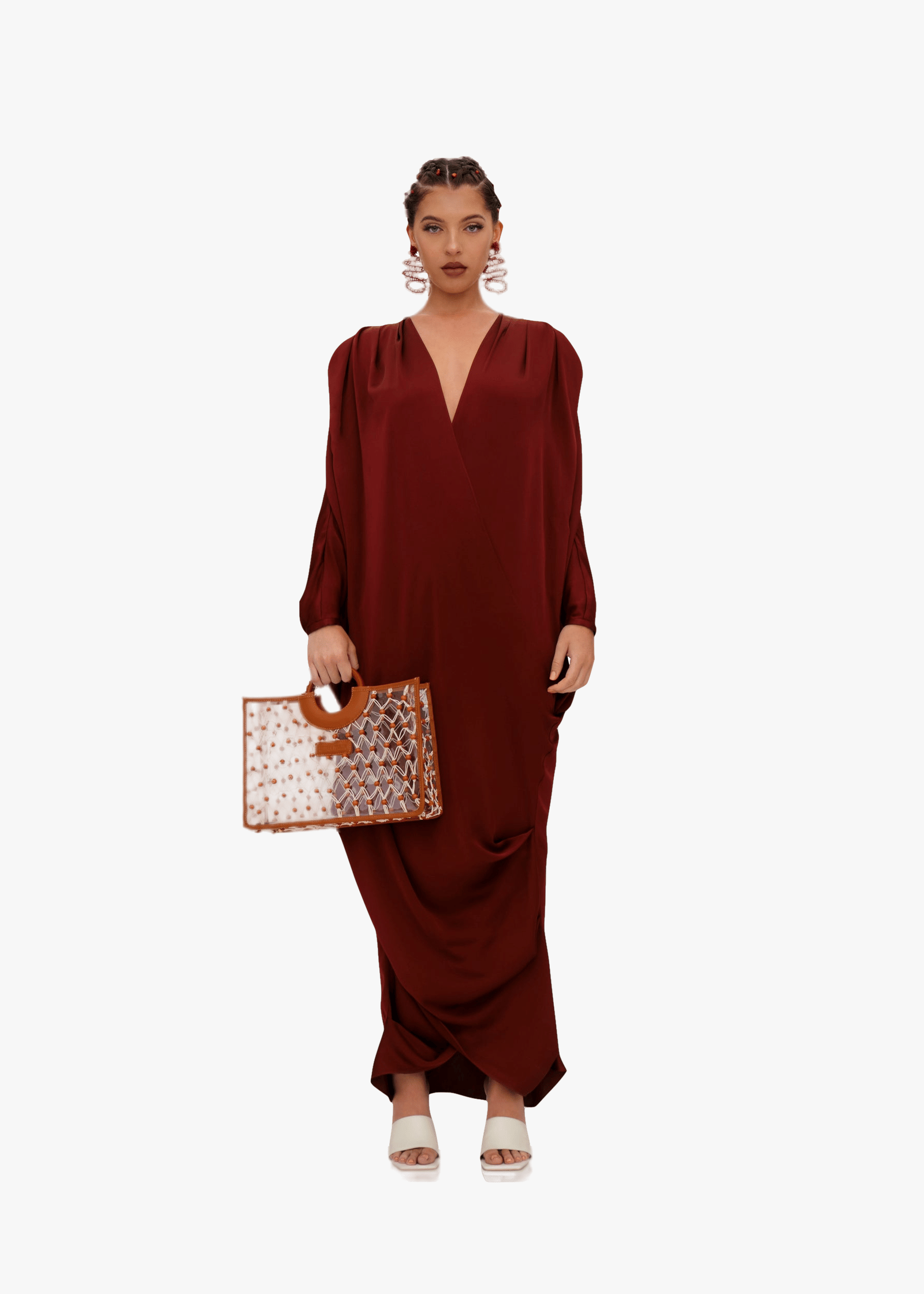 TIBARA KAFTAN DRESS - CINNAMON made by Andrea Iyamah