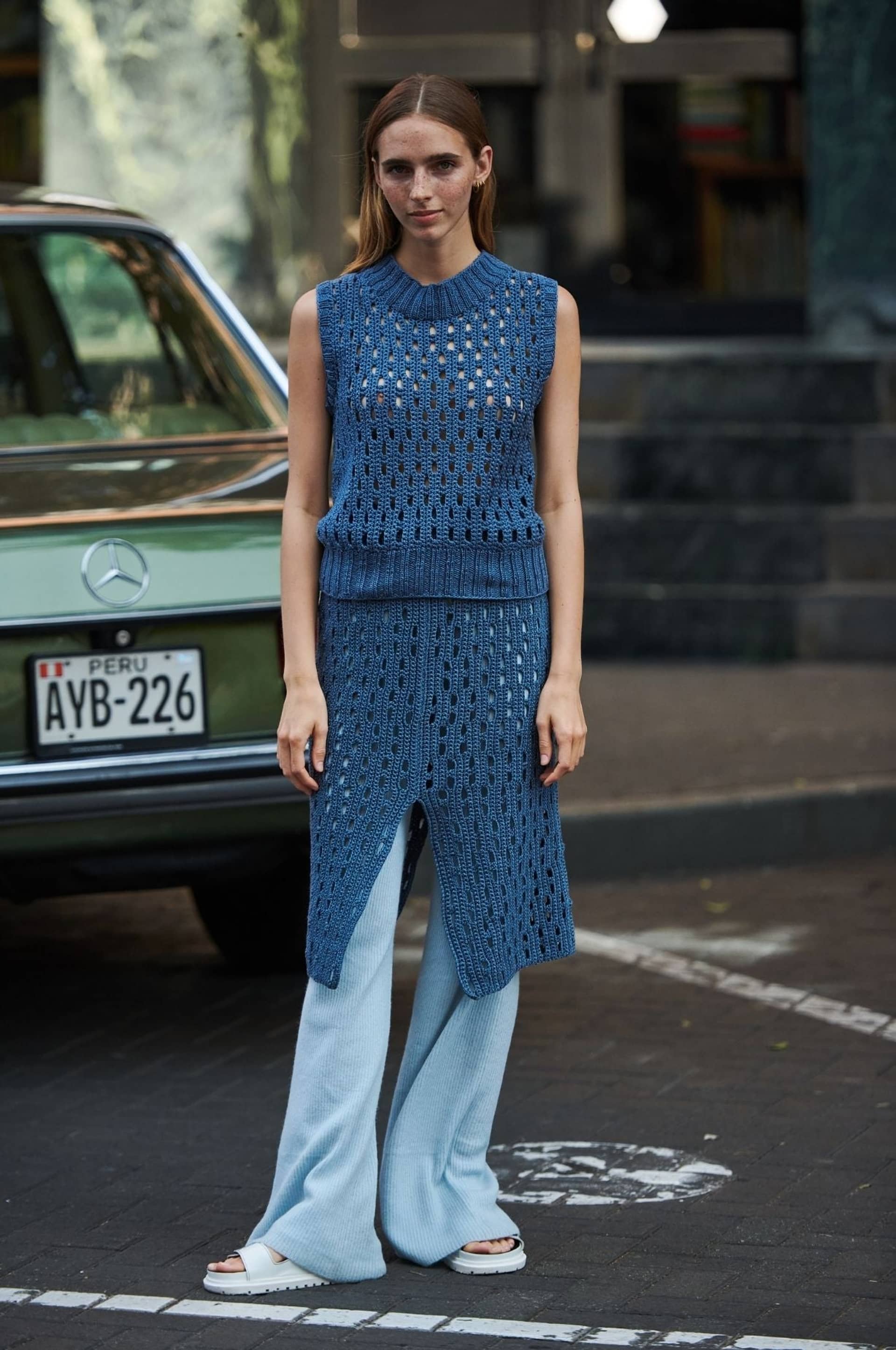 Alissa Top in Blue made by AYNI