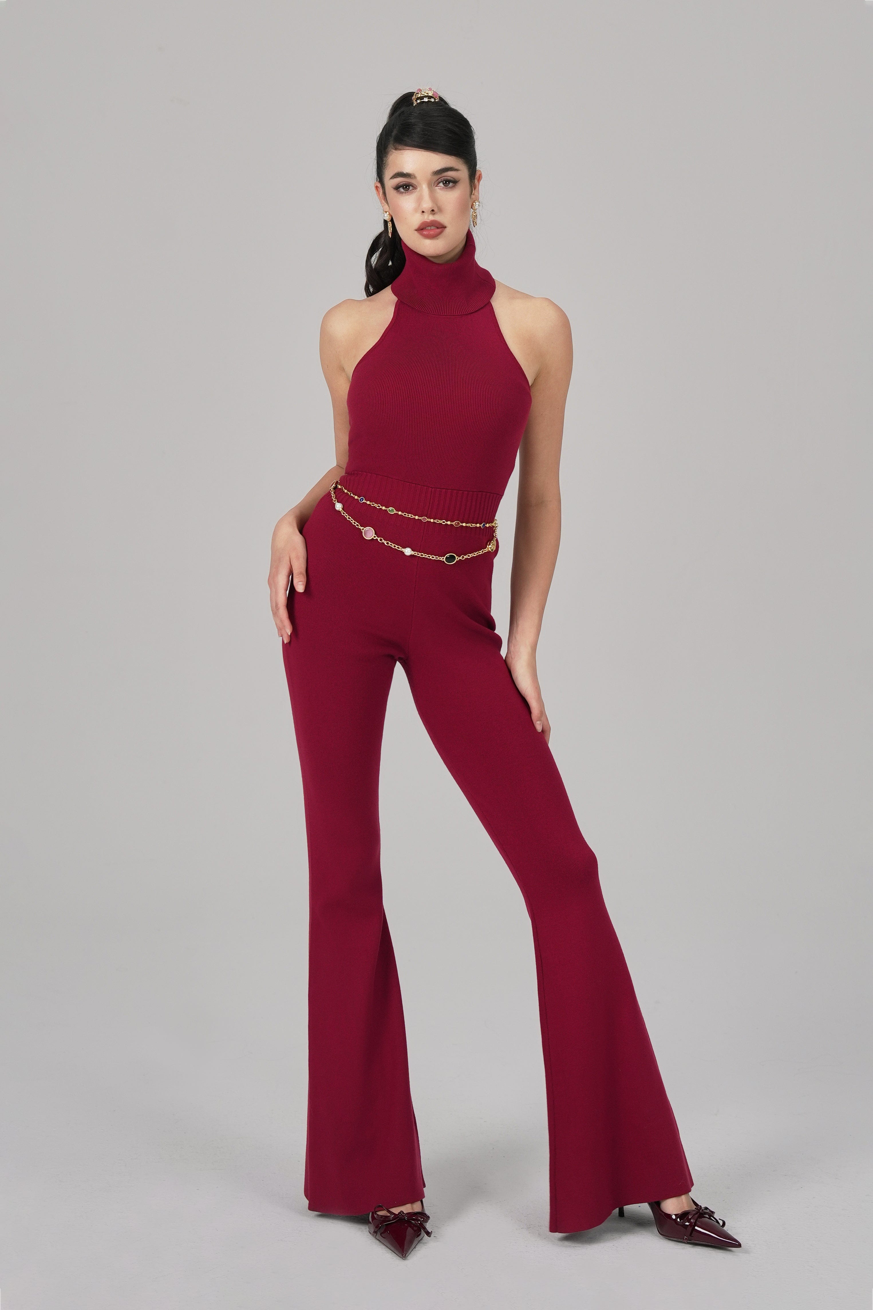 Gwen Jumpsuit (Red) made by Nana Jacqueline