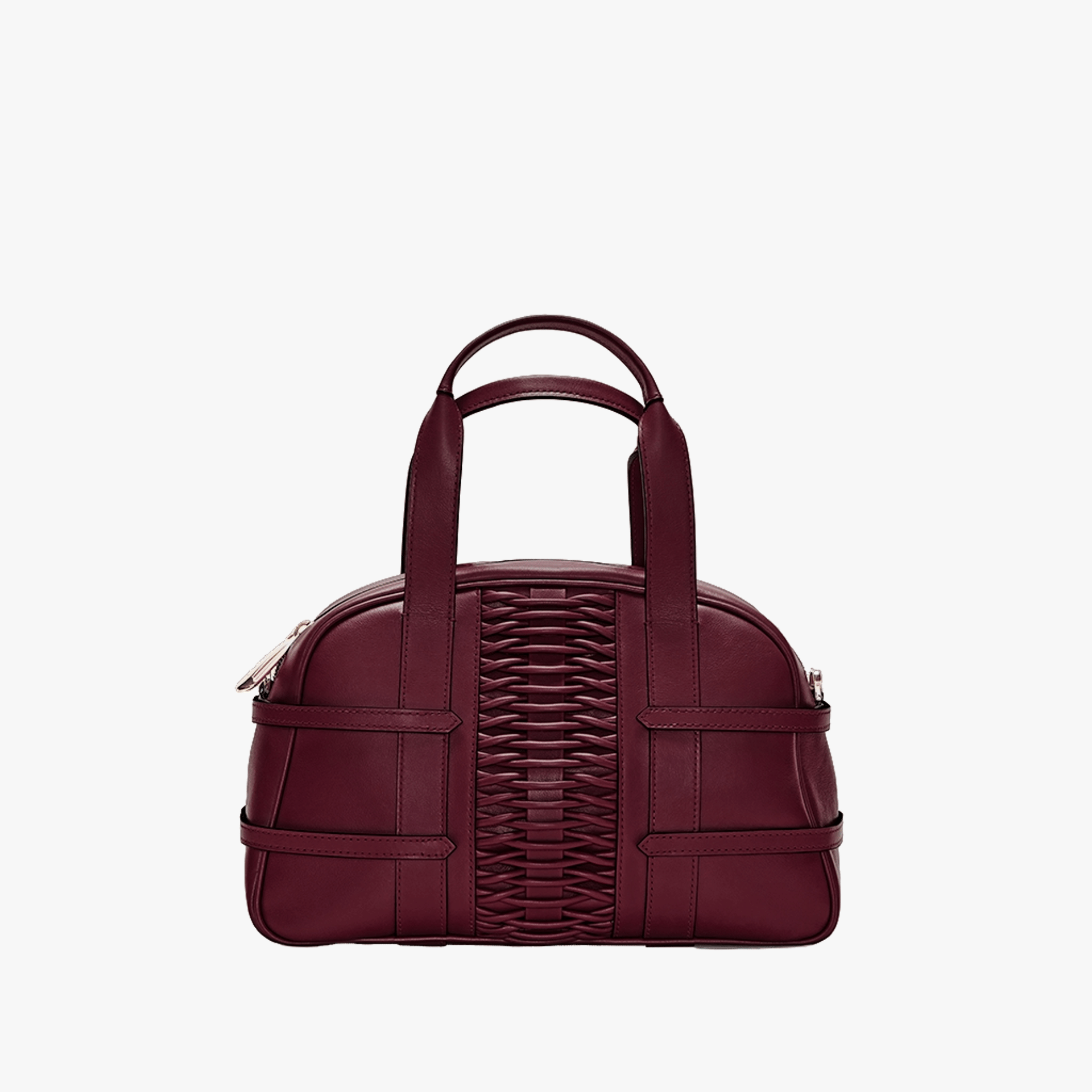 Medium Francesca braided bordeaux satchel made by Yliana Yepez