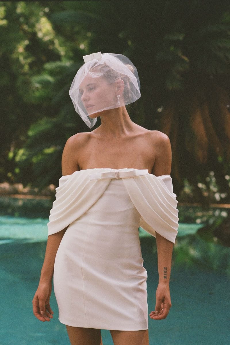 Kate Bow Dress (White) made by Nana Jacqueline