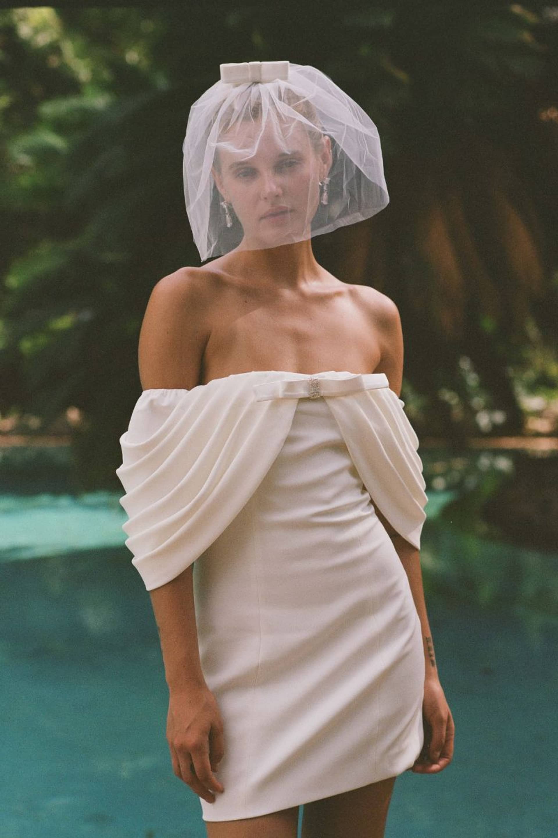 Kate Bow Dress (White) made by Nana Jacqueline