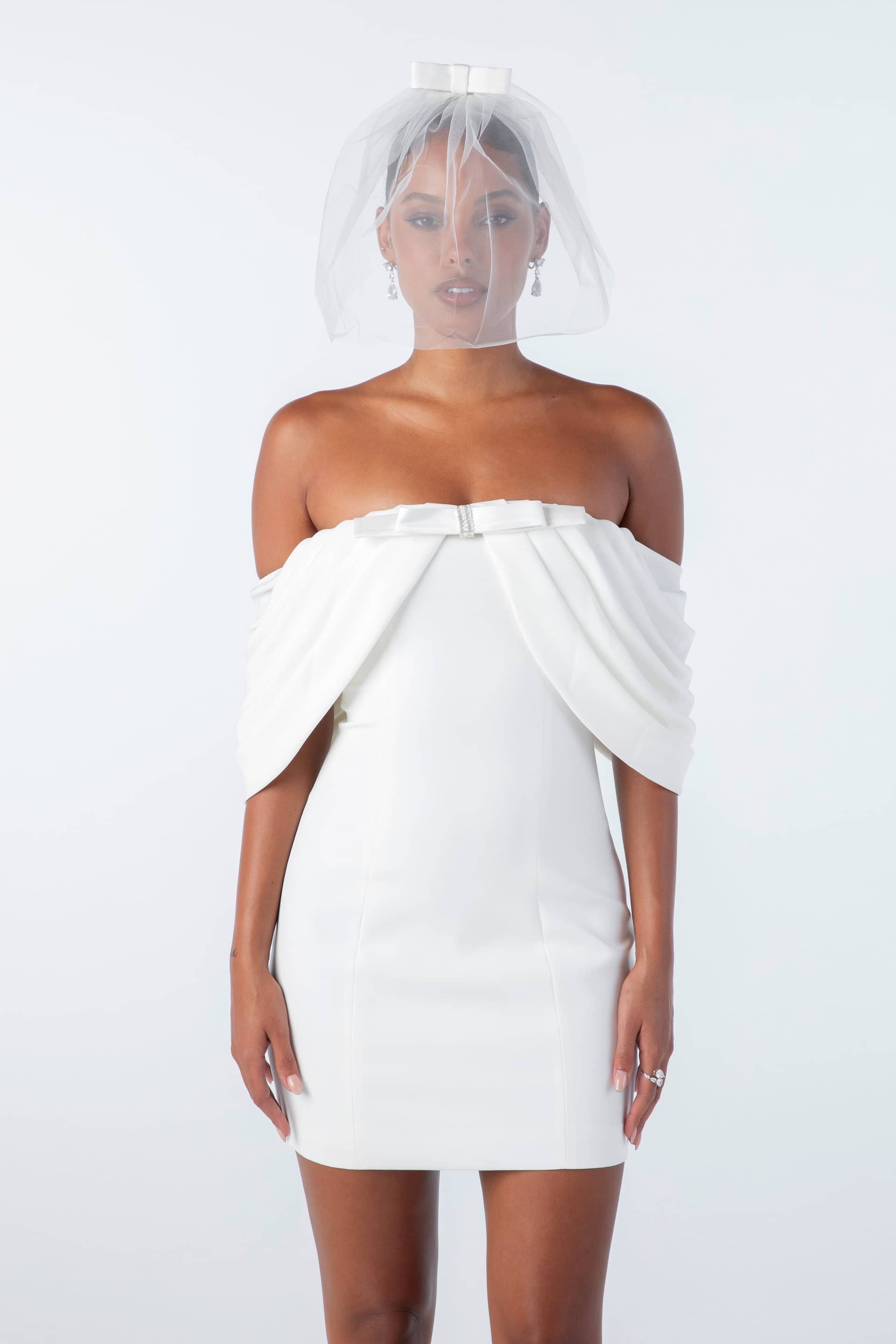 Kate Bow Dress (White) made by Nana Jacqueline