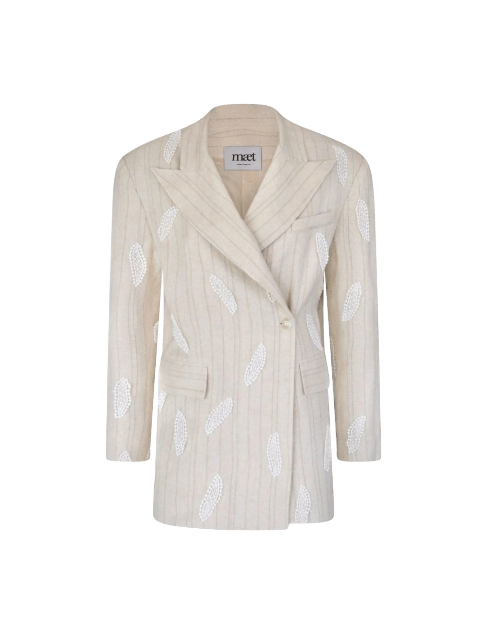 KHALISA Linen Jacket With Embroidery made by MAET