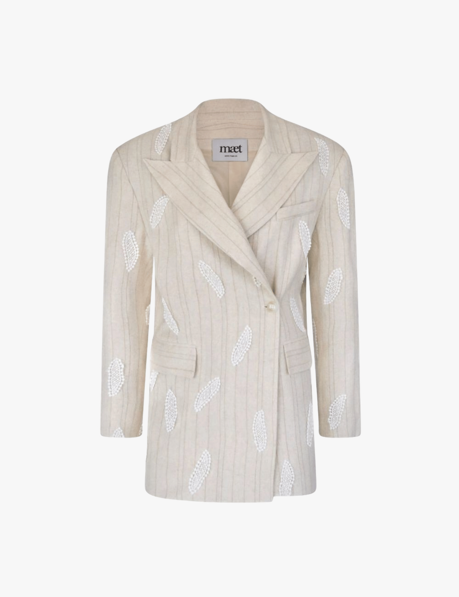 KHALISA Linen Jacket With Embroidery made by MAET