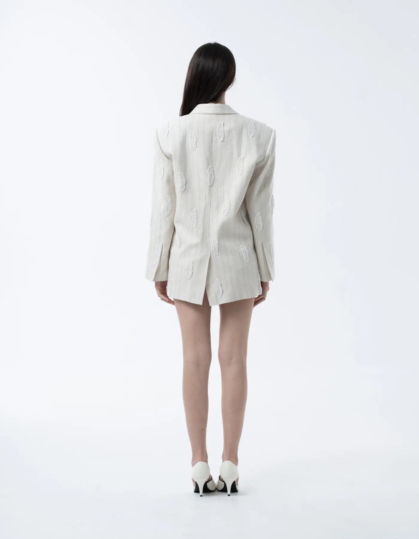 KHALISA Linen Jacket With Embroidery made by MAET