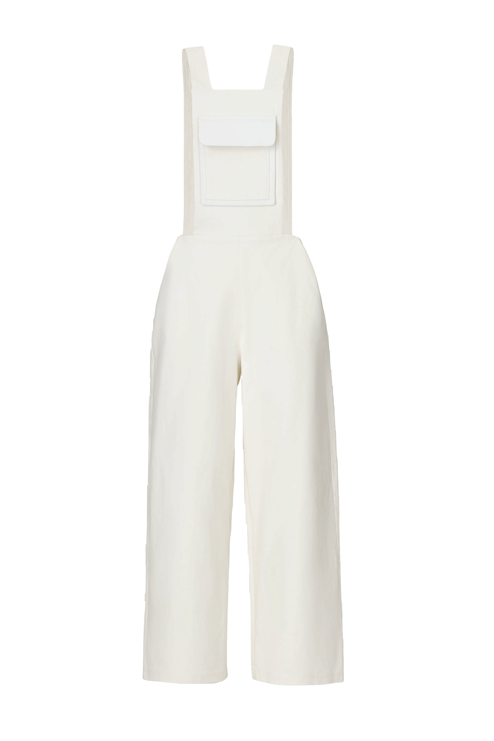 London Denim Jumpsuit in White made by Vestiaire d'un Oiseau Libre