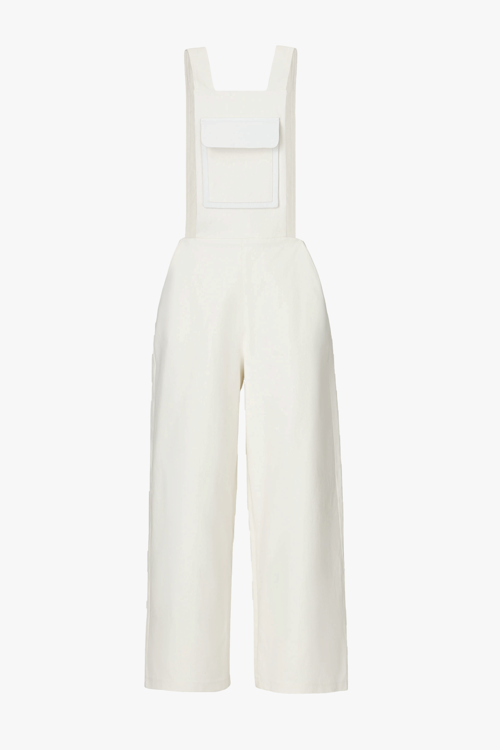 London Denim Jumpsuit in White made by Vestiaire d'un Oiseau Libre