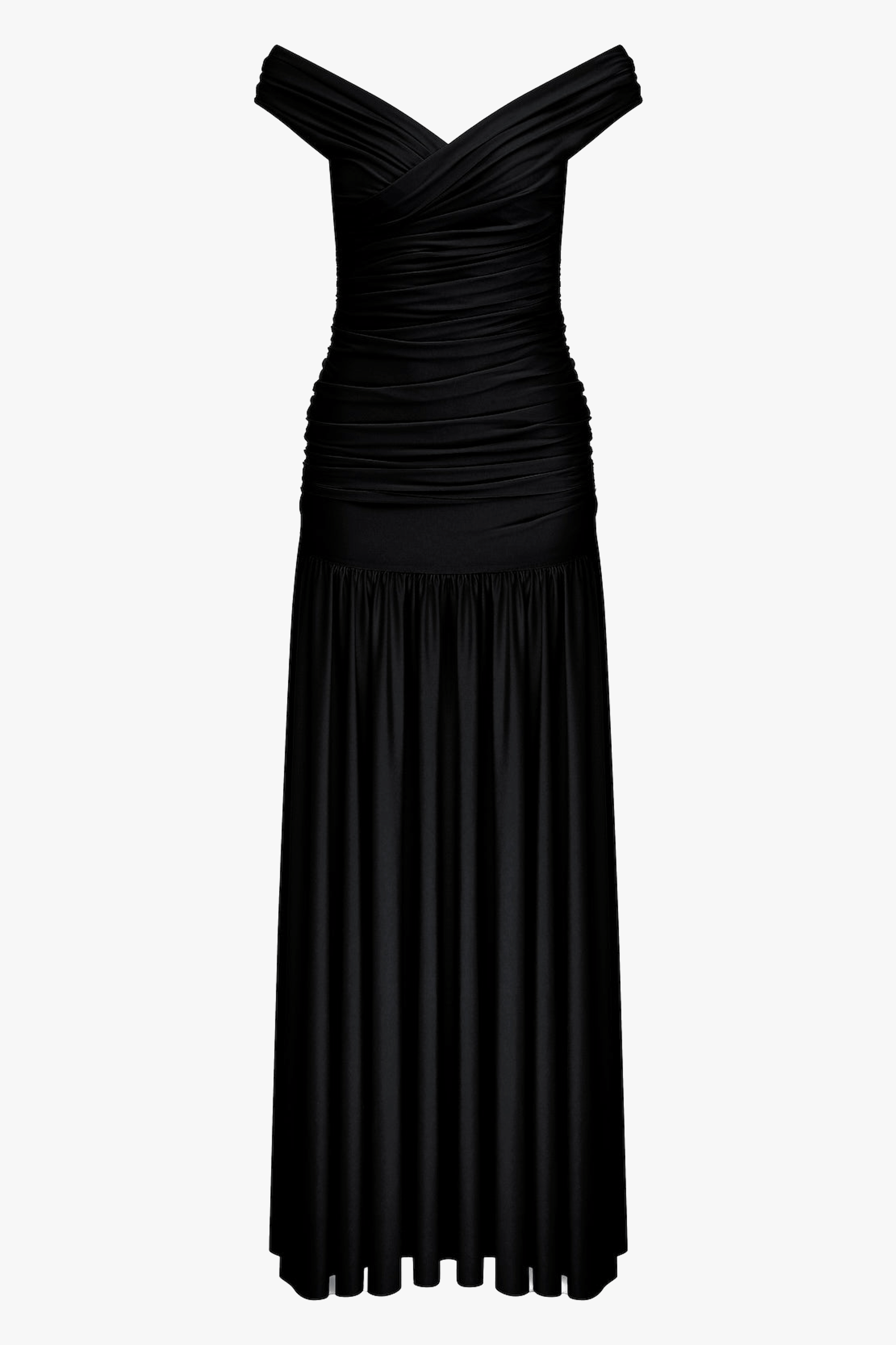 Purley Jersey Long Dress In Black made by Nazli Ceren