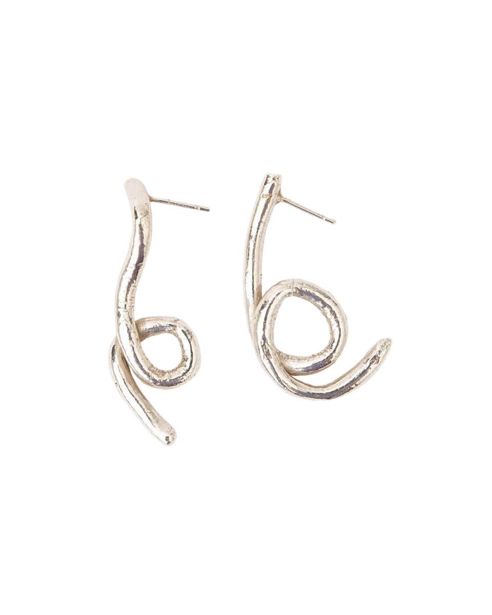 ALGA EARRINGS SILVER made by Carolina De Barros