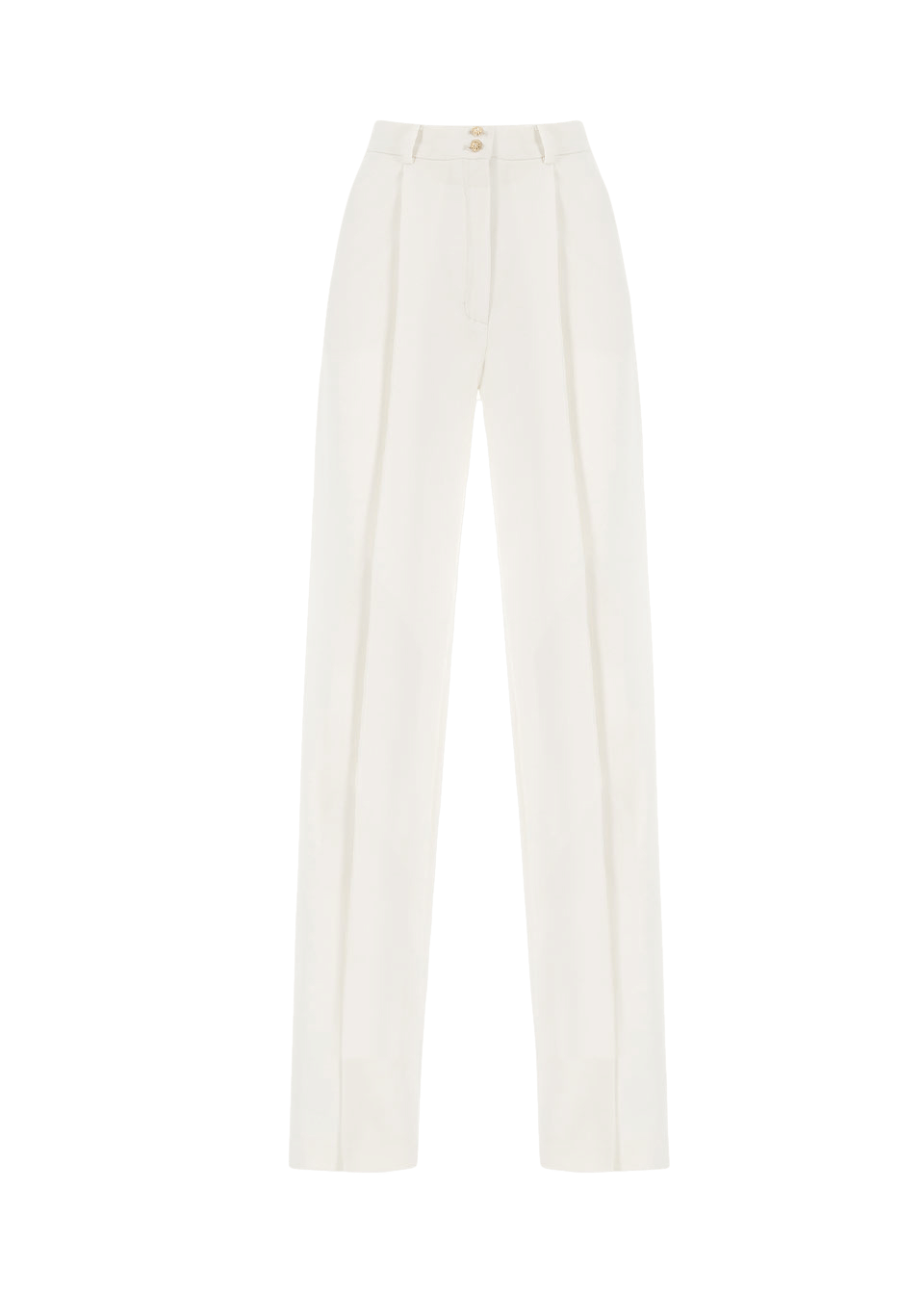 Crepe wide-leg pants in white made by Monika Dimova