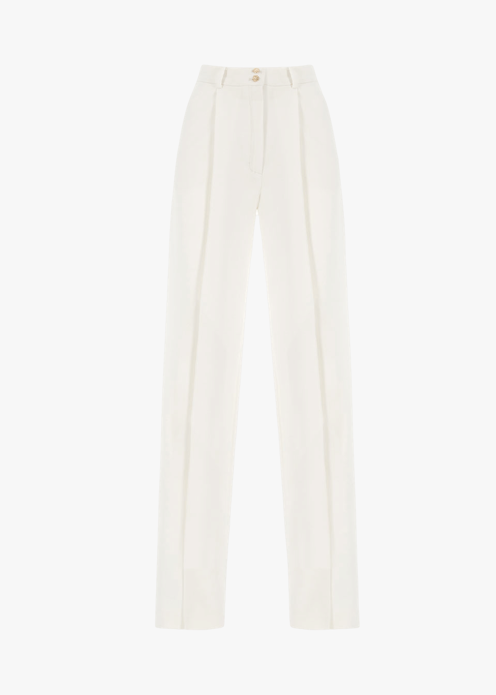 Crepe wide-leg pants in white made by Monika Dimova