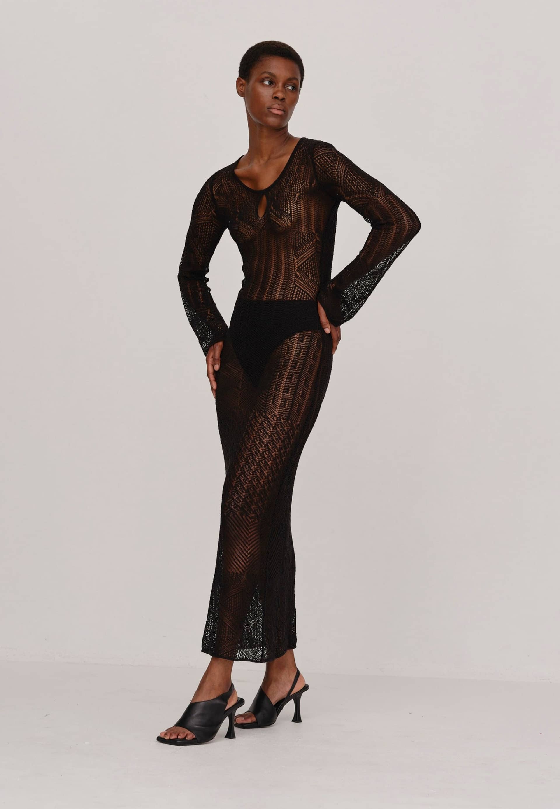 Club Knit dress - Black made by HERSKIND