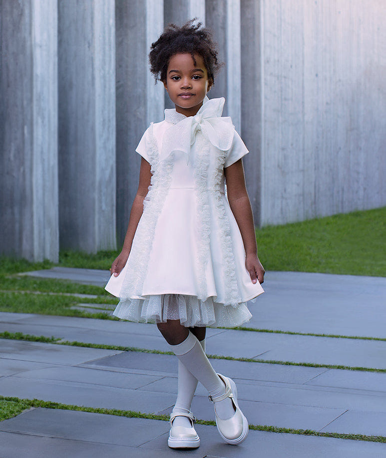 Shimmering Bow Dress made by Mama Luma