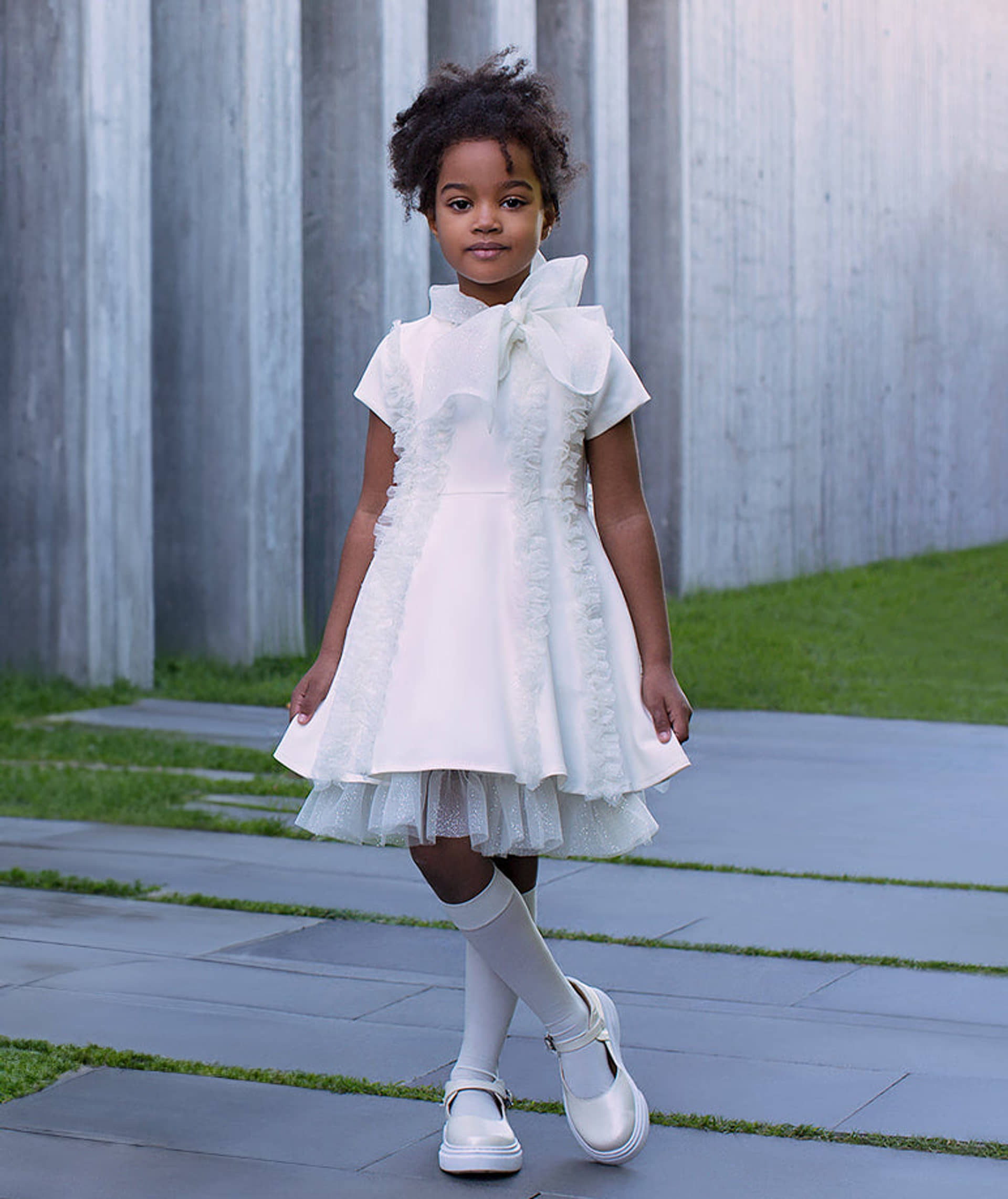 Shimmering Bow Dress made by Mama Luma