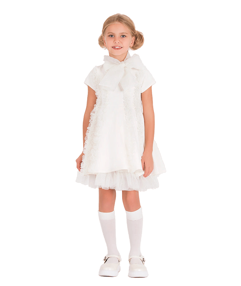 Shimmering Bow Dress made by Mama Luma