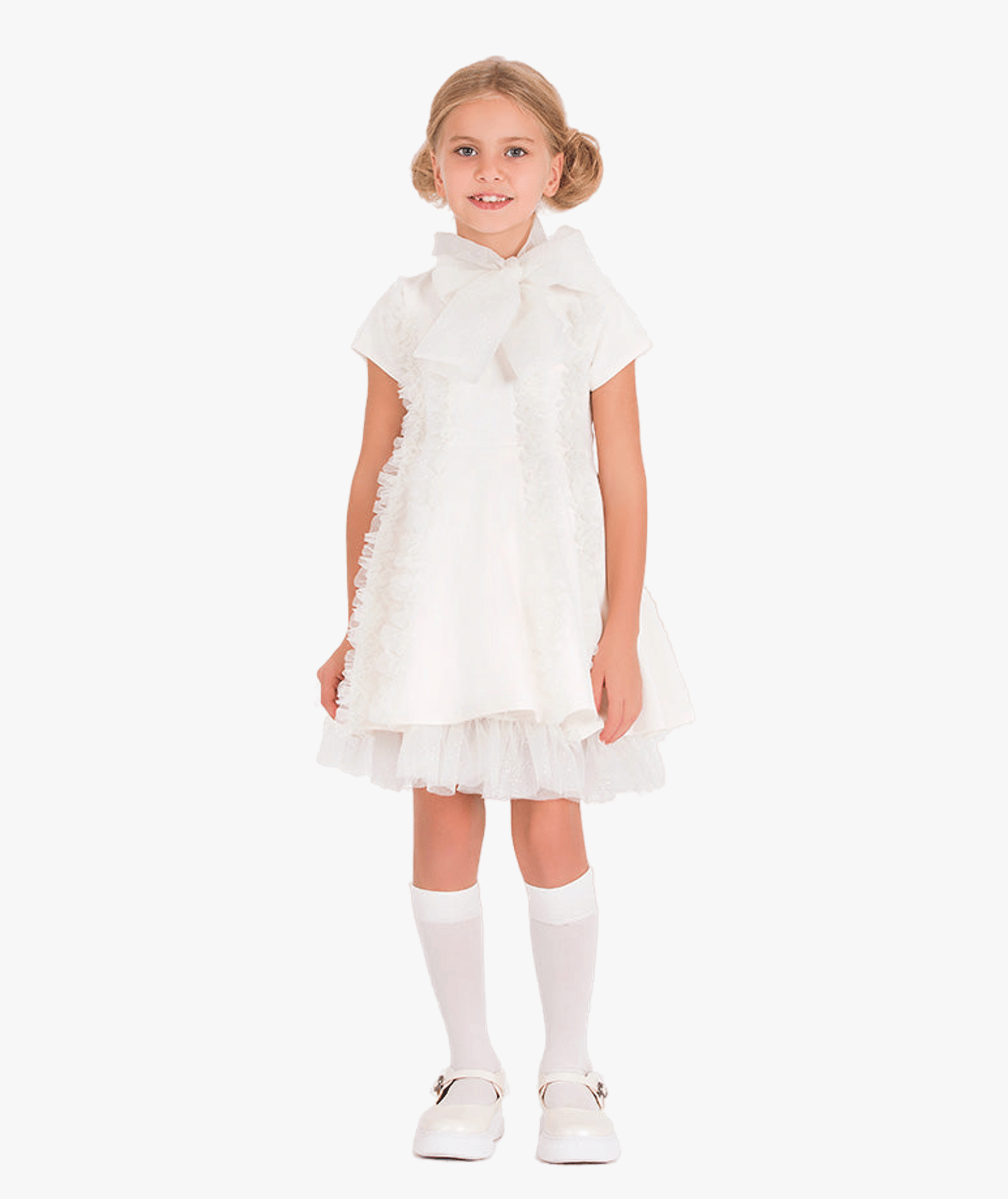 Shimmering Bow Dress made by Mama Luma