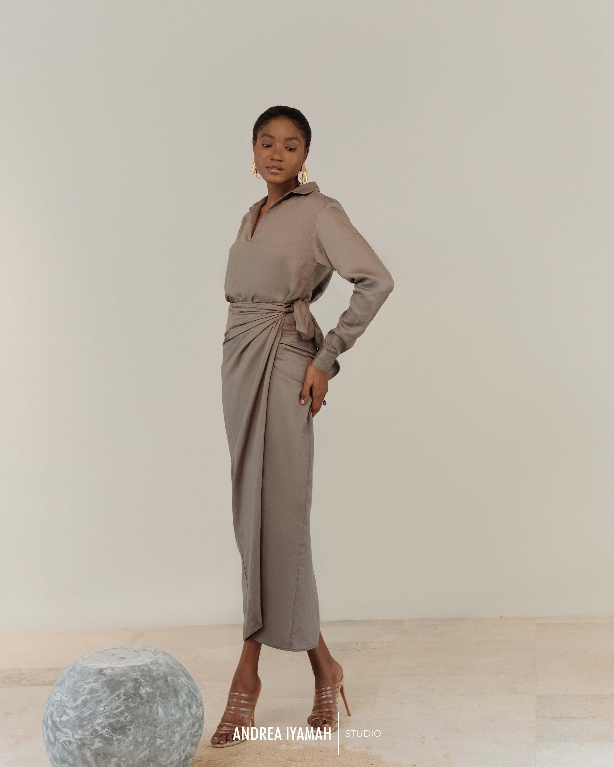 EKA WRAP SKIRT made by Andrea Iyamah