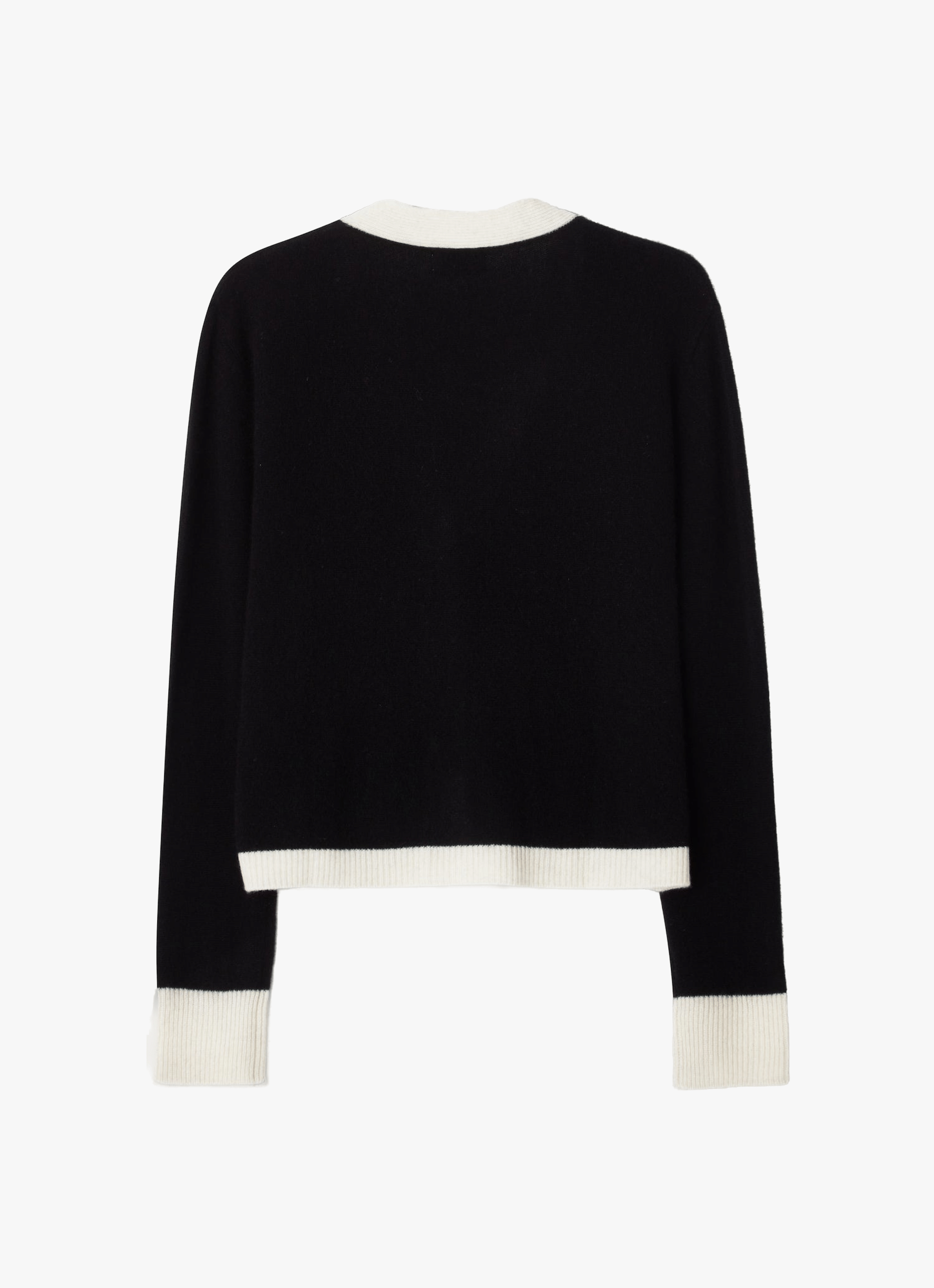 Colourblock Cardigan Black & White made by CLOEYS