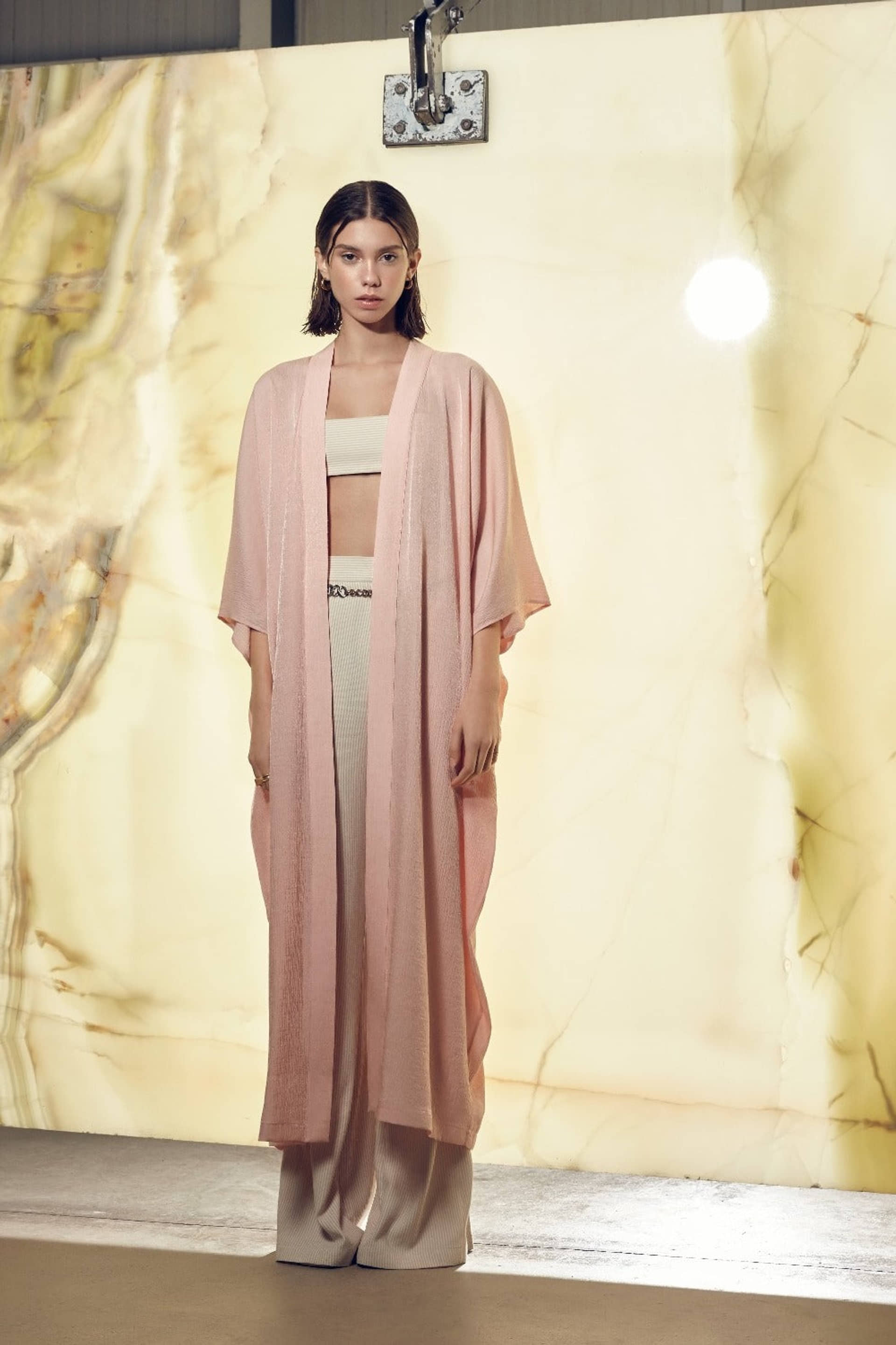 Rache Kaftan in Salmon Pink made by Nazli Ceren