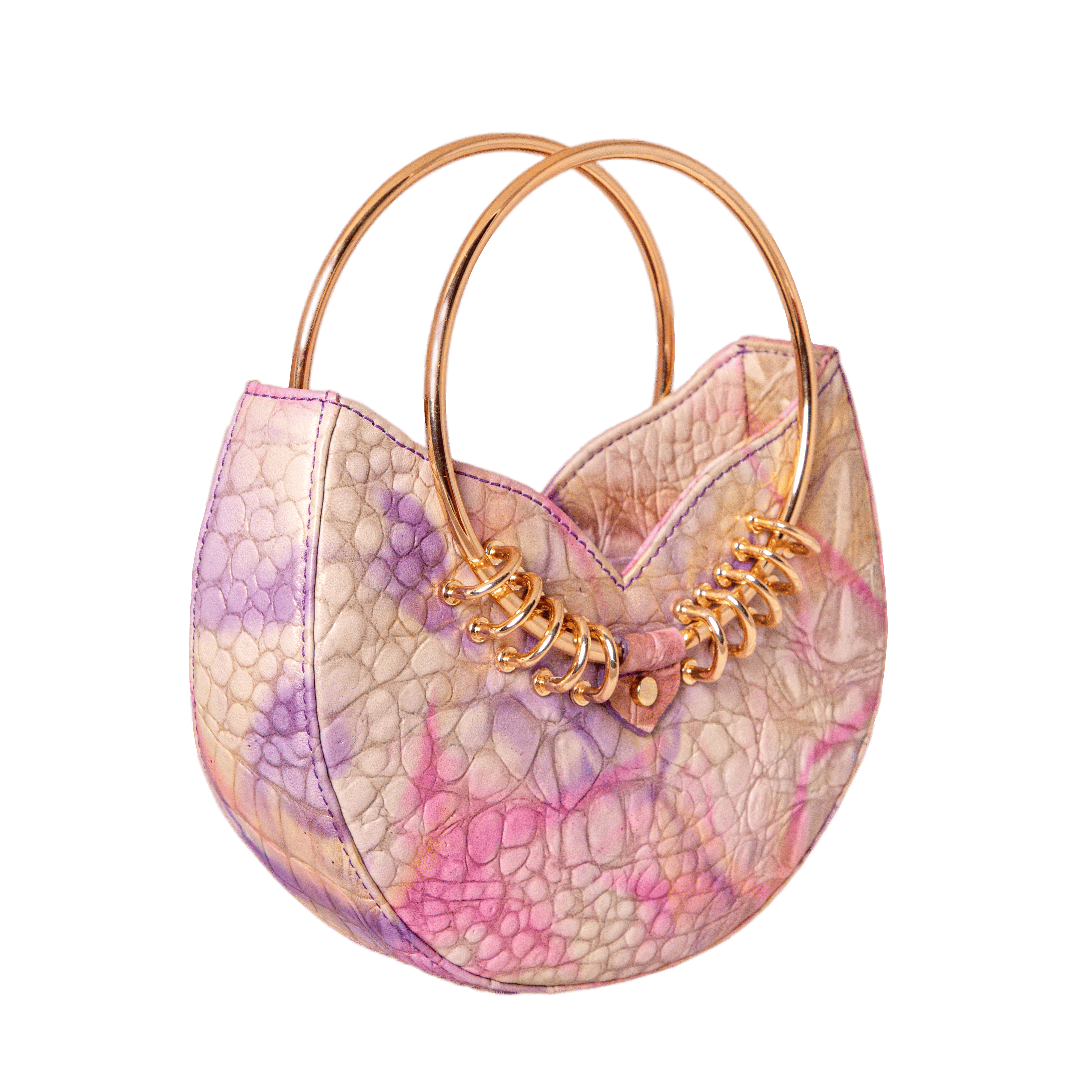 Jari'aa - Rose - Metal Top Handle Bag made by ALIEL