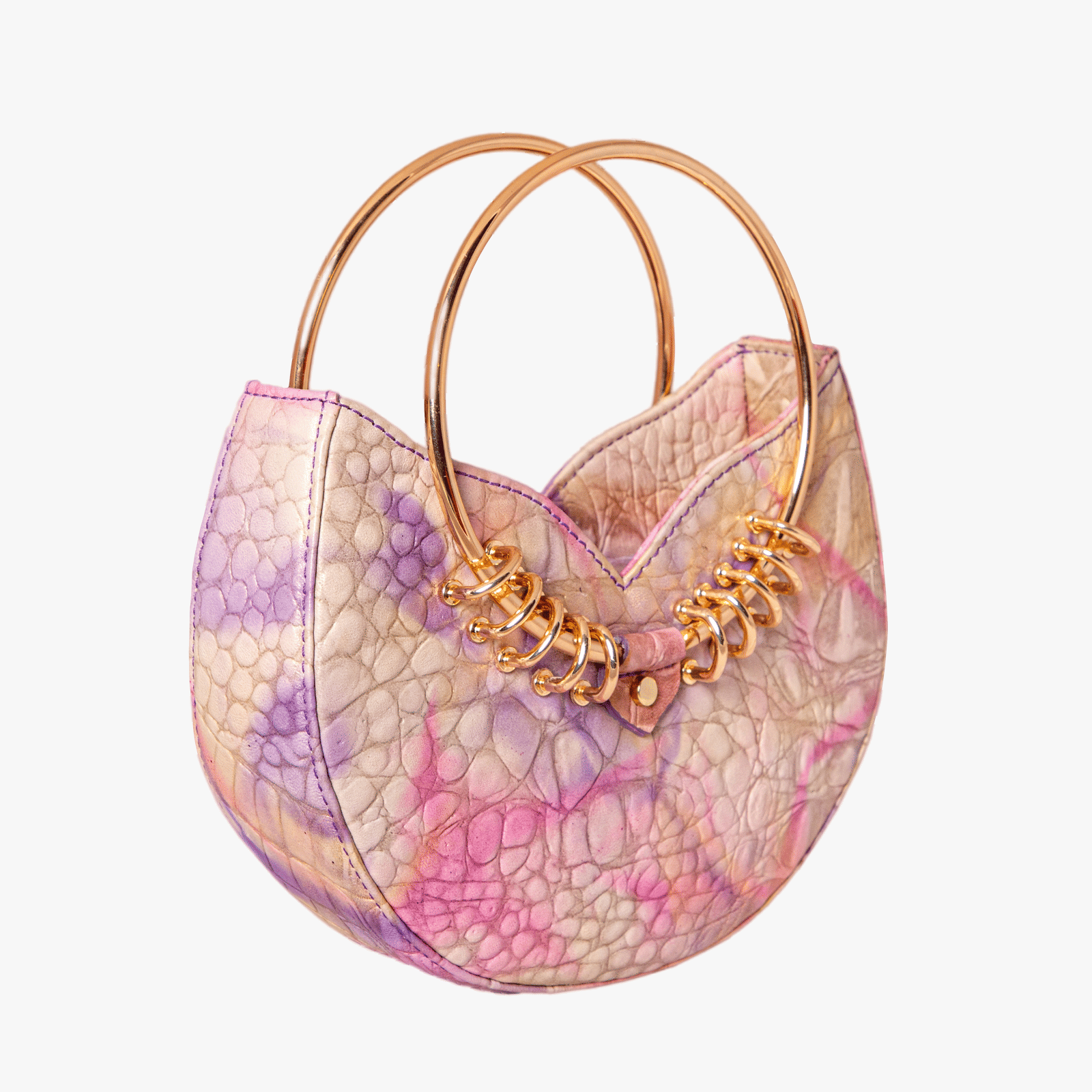 Jari'aa - Rose - Metal Top Handle Bag made by ALIEL