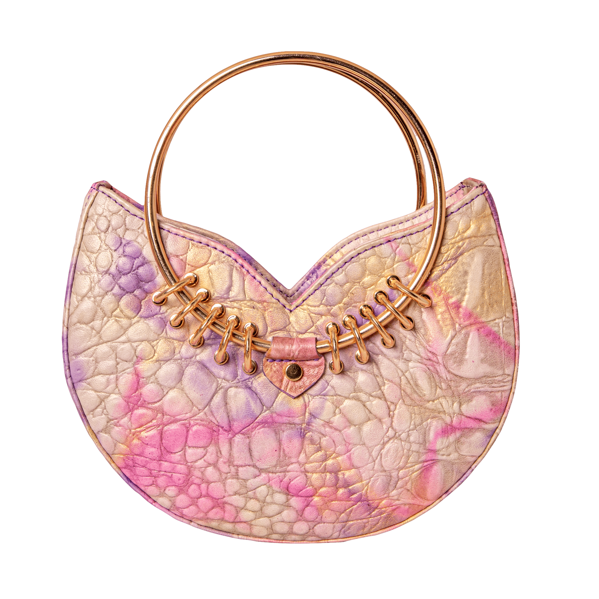 Jari'aa - Rose - Metal Top Handle Bag made by ALIEL