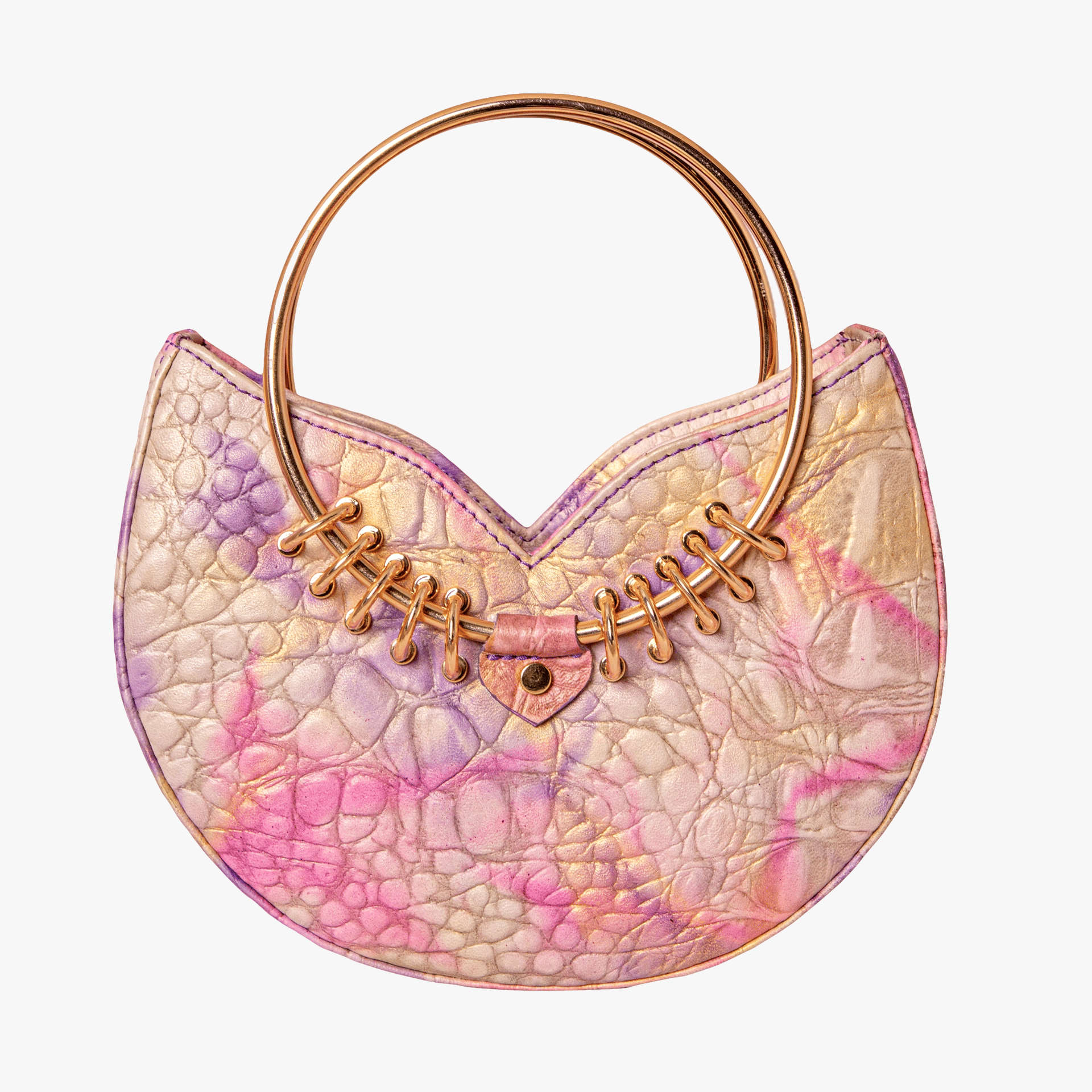 Jari'aa - Rose - Metal Top Handle Bag made by ALIEL