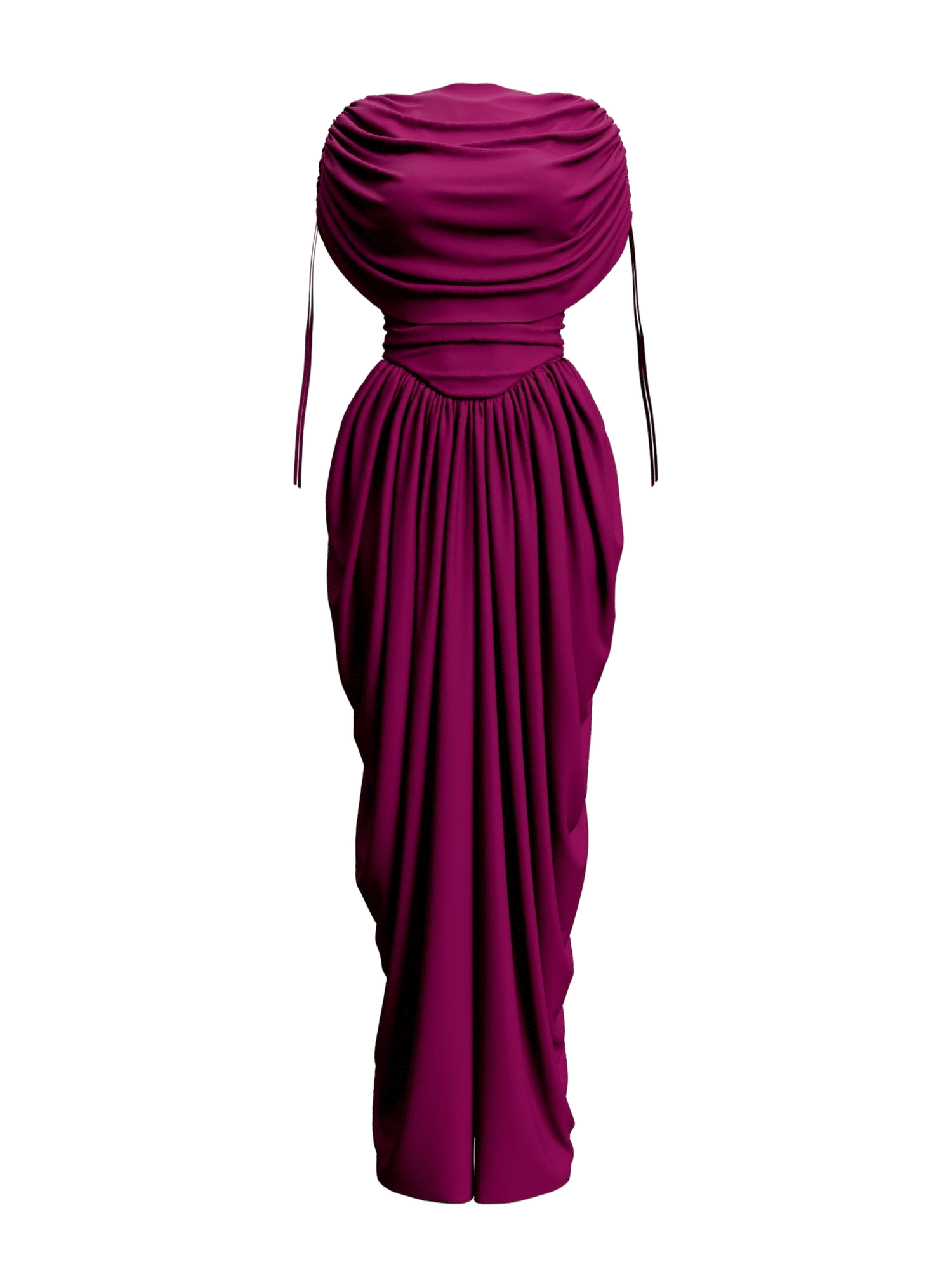 KATU MESH DRESS - PLUM made by Andrea Iyamah