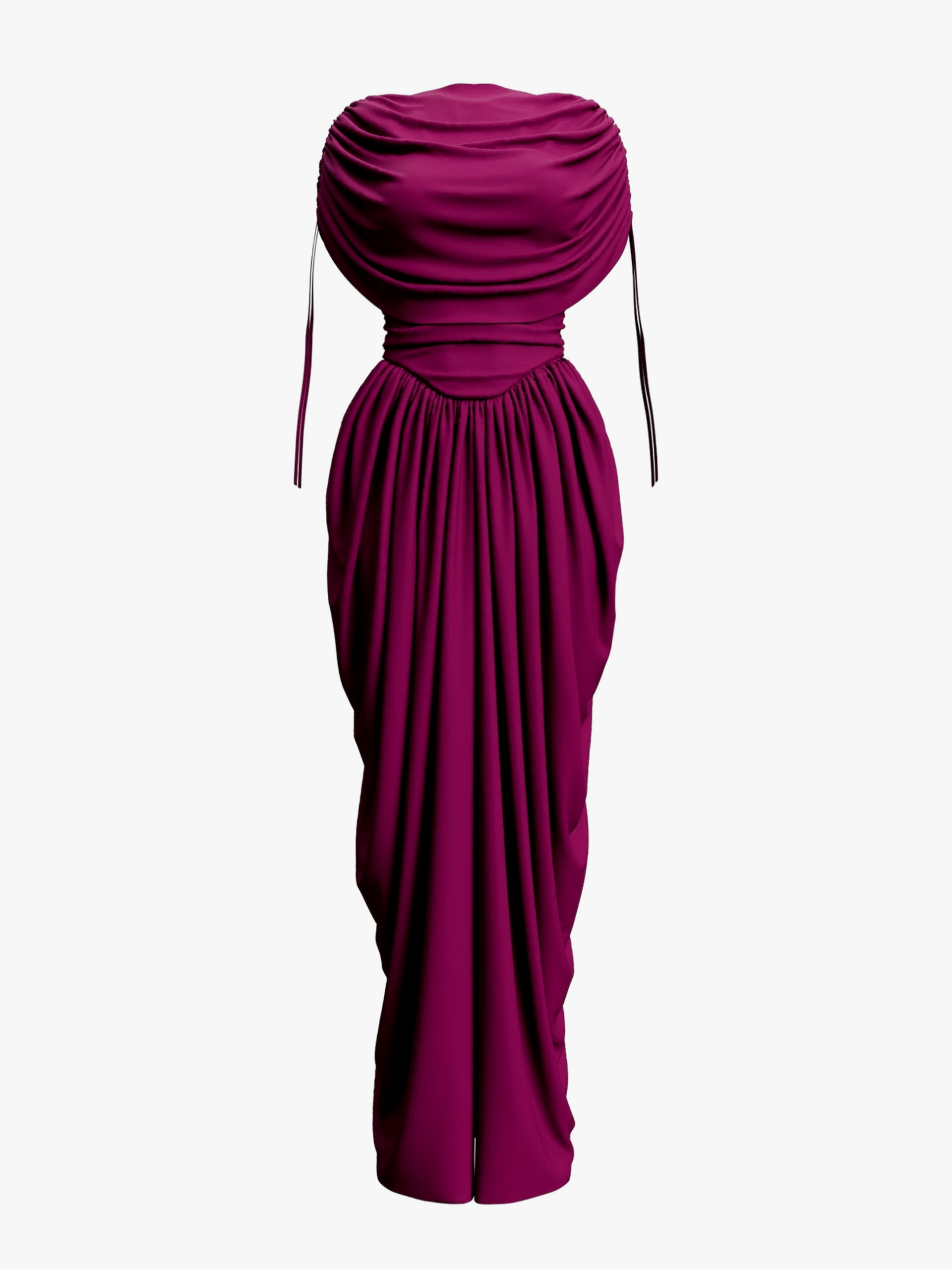 KATU MESH DRESS - PLUM made by Andrea Iyamah
